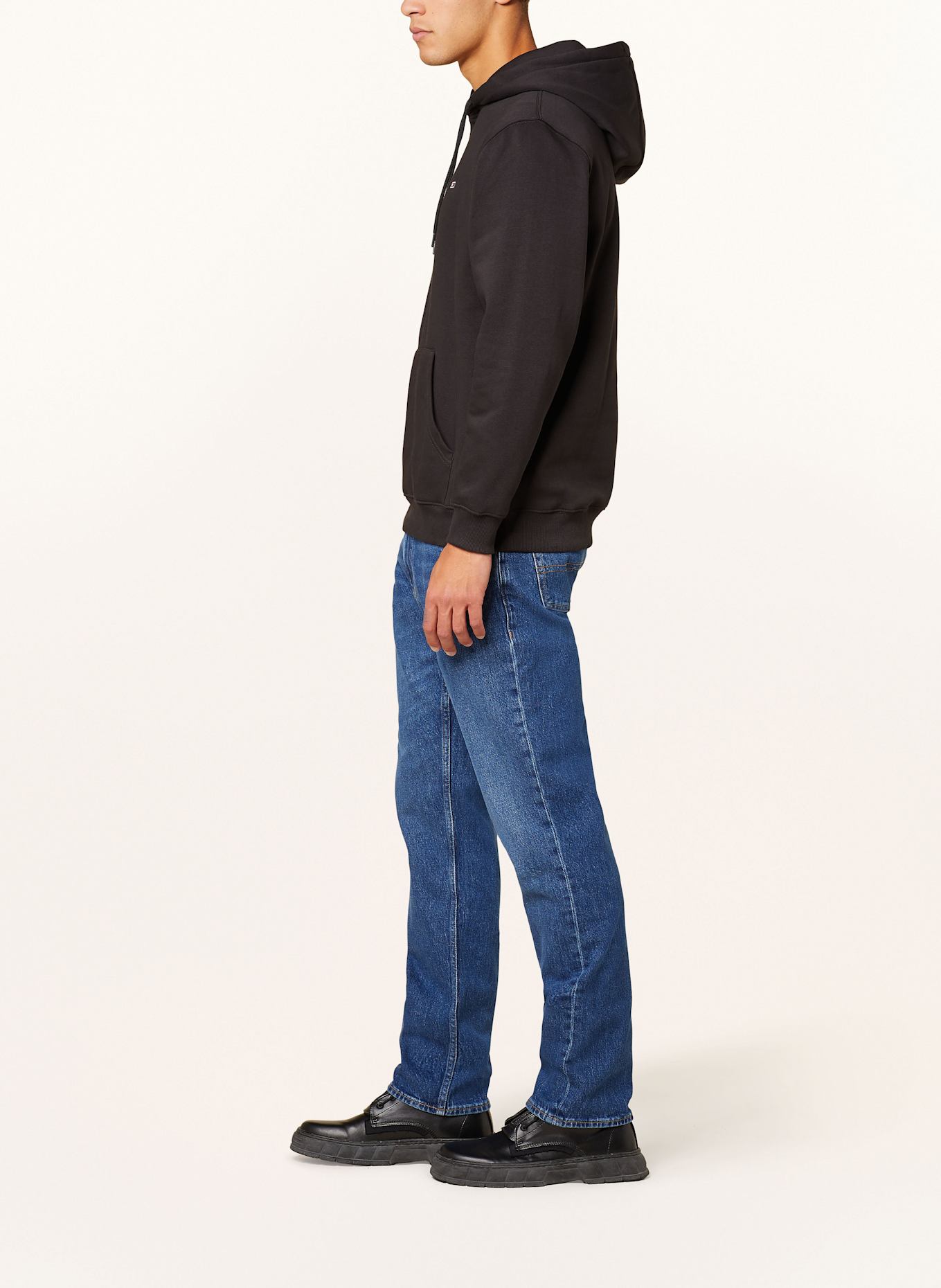 tommy Slide JEANS Hoodie, Color: BLACK (Image 4)