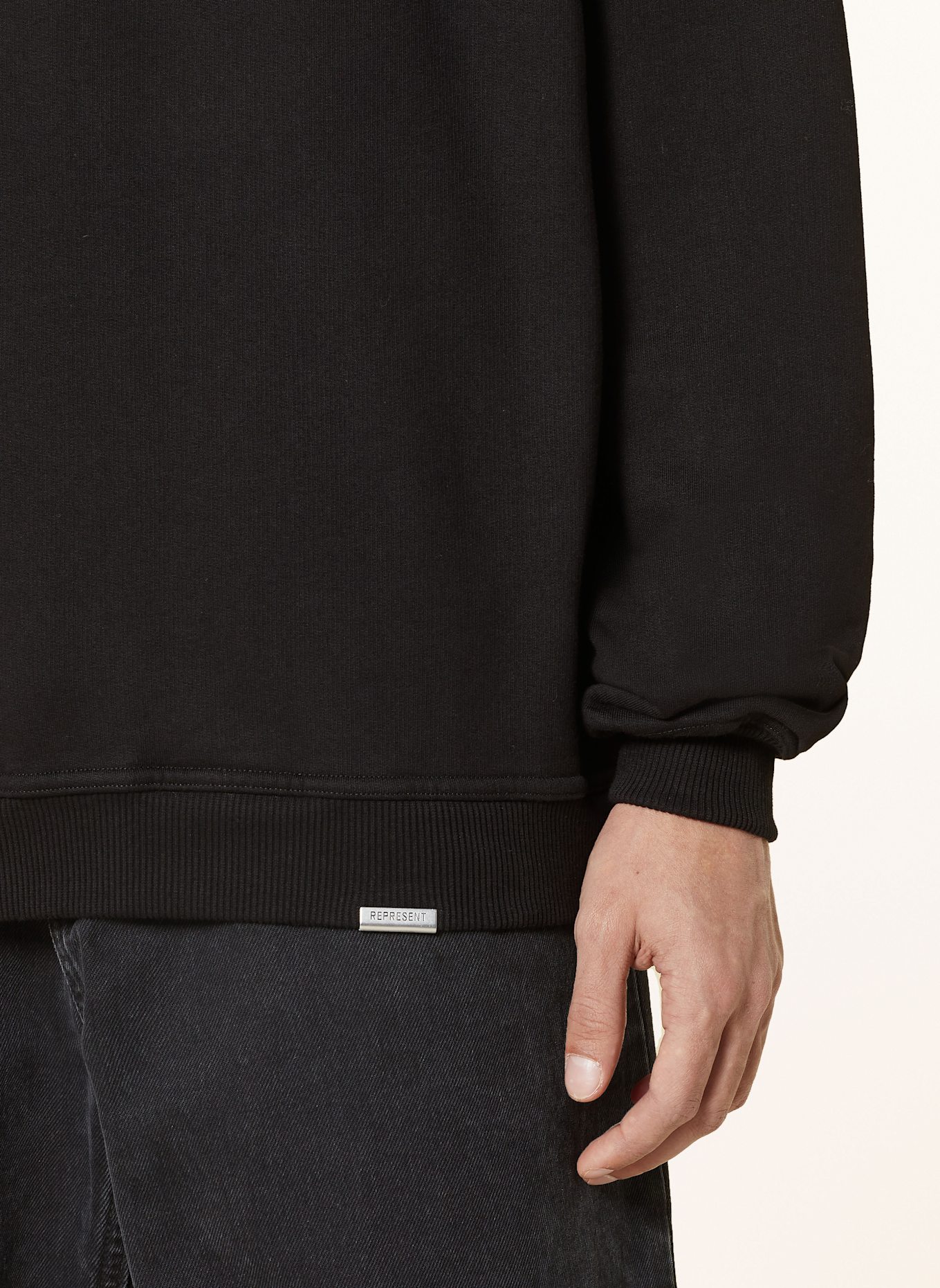 REPRESENT Sweatshirt: SCHWARZ / WEISS