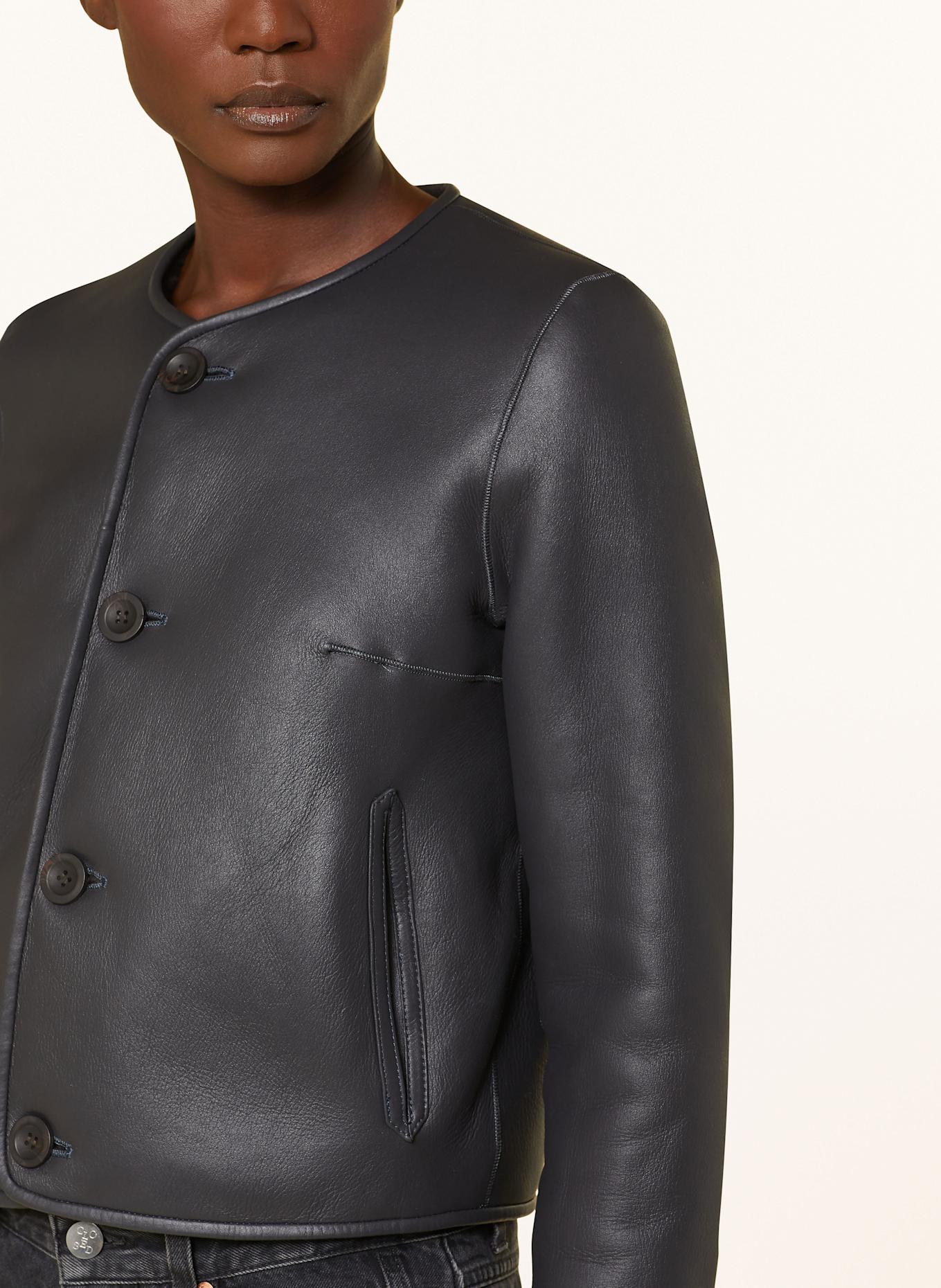 MRS & HUGS Lederjacke zum Wenden: SCHWARZ