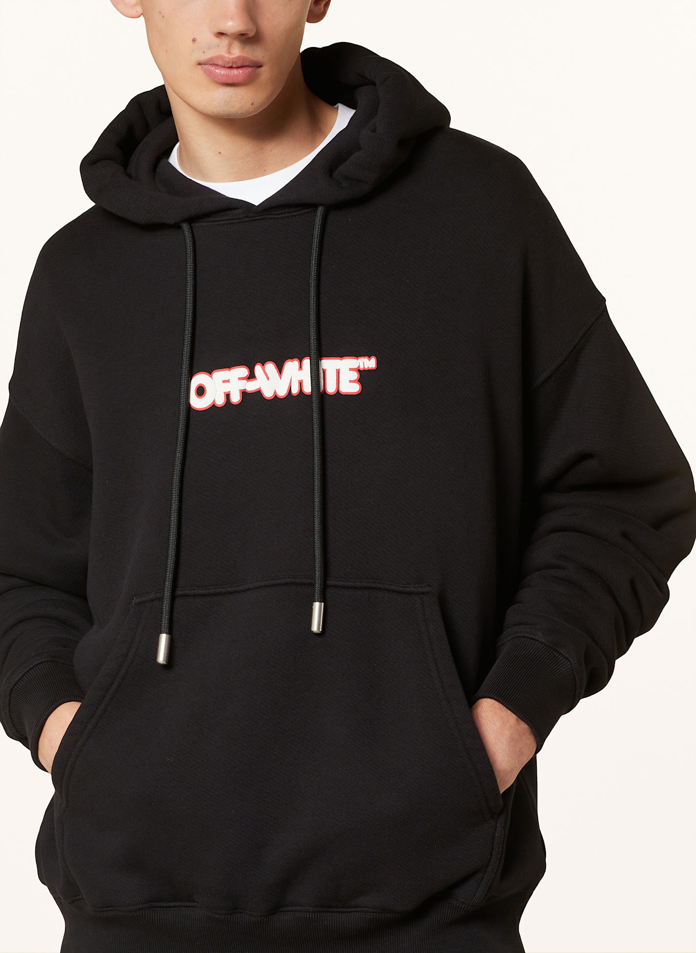 Off White Hoodie in schwarz