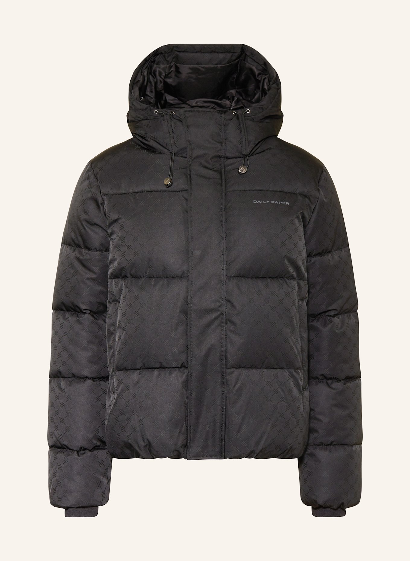 DAILY PAPER MONOGRAM quilted jacket, Color: BLACK (Image 1)