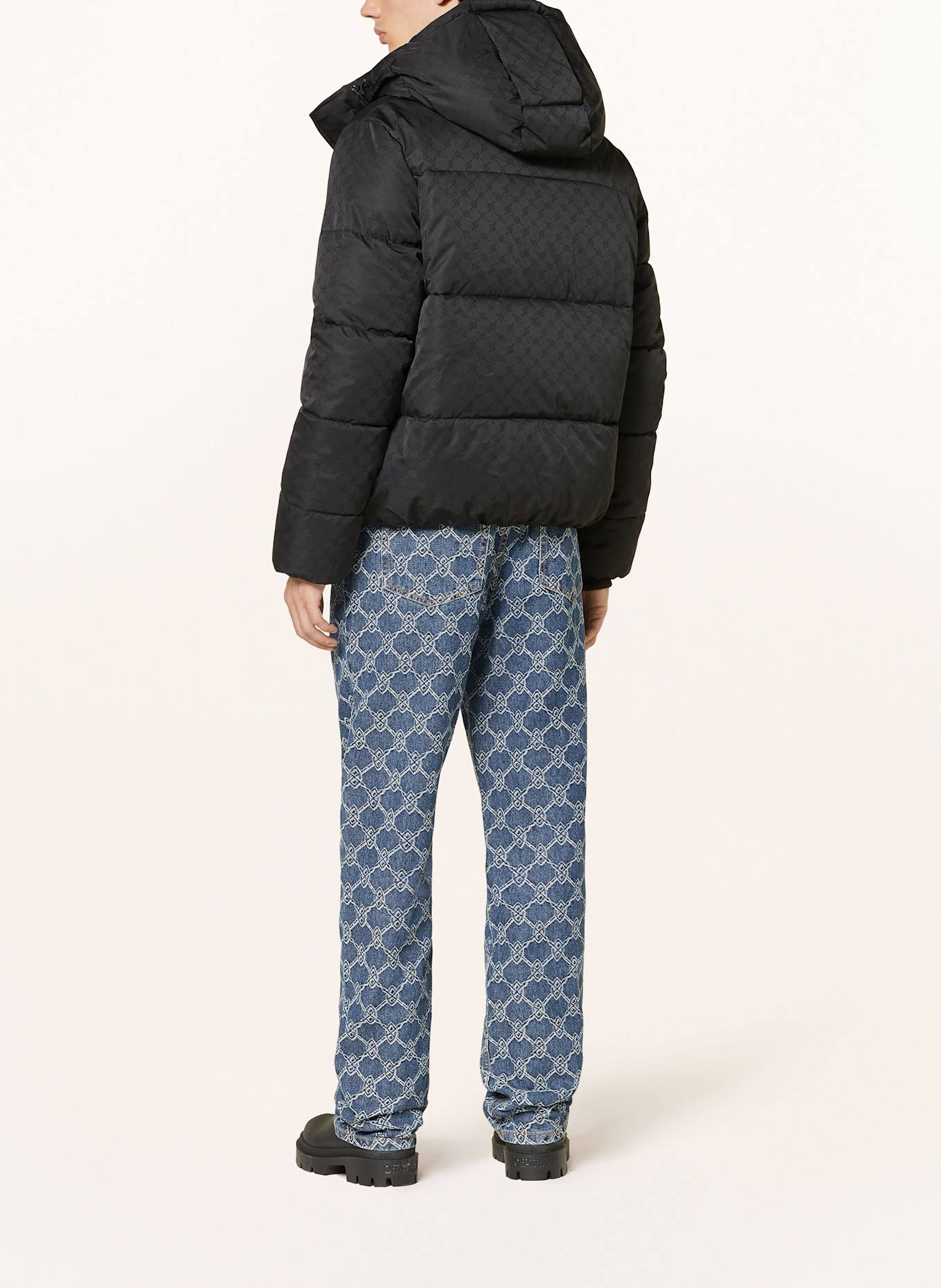 DAILY PAPER MONOGRAM quilted jacket, Color: BLACK (Image 3)