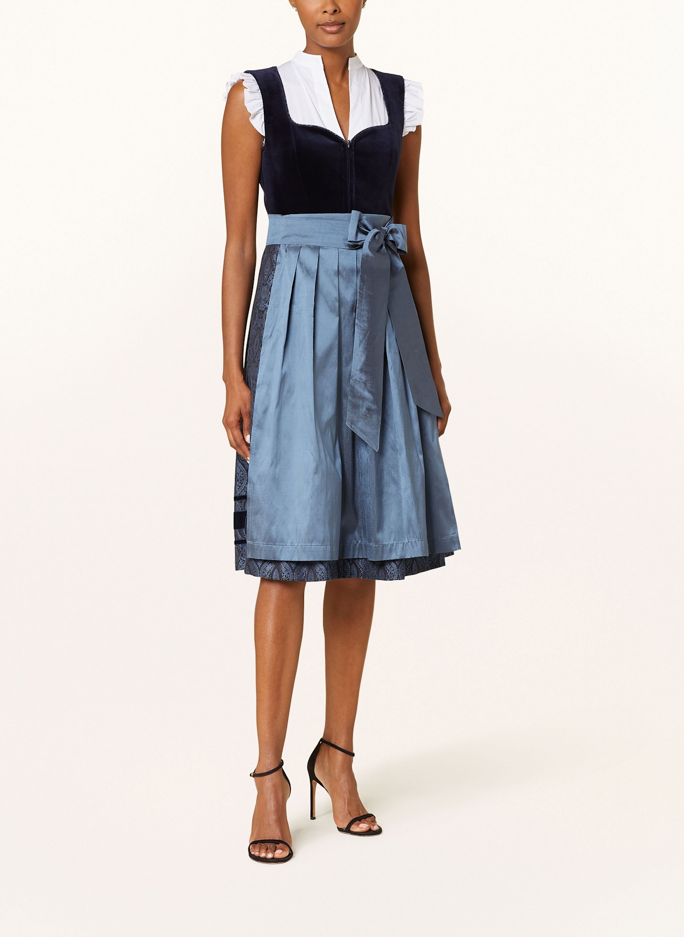 AlpenHERZ Dirndl FRANZI: MODRÁ / TMAVĚ MODRÁ