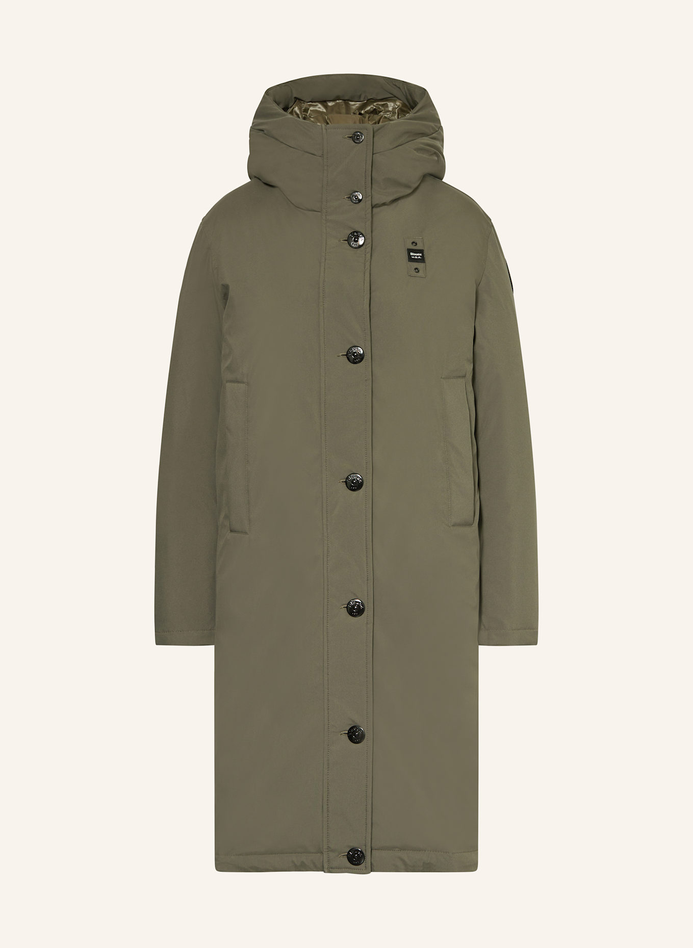 Blauer Daunenmantel CARMEN: KHAKI