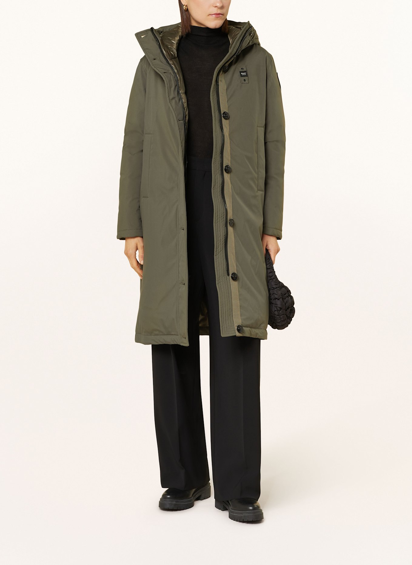 Blauer Daunenmantel CARMEN: KHAKI