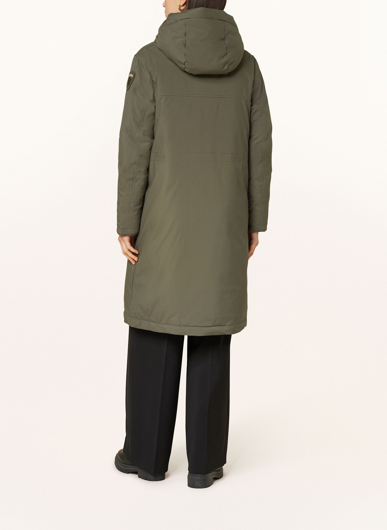 Blauer Daunenmantel CARMEN: KHAKI