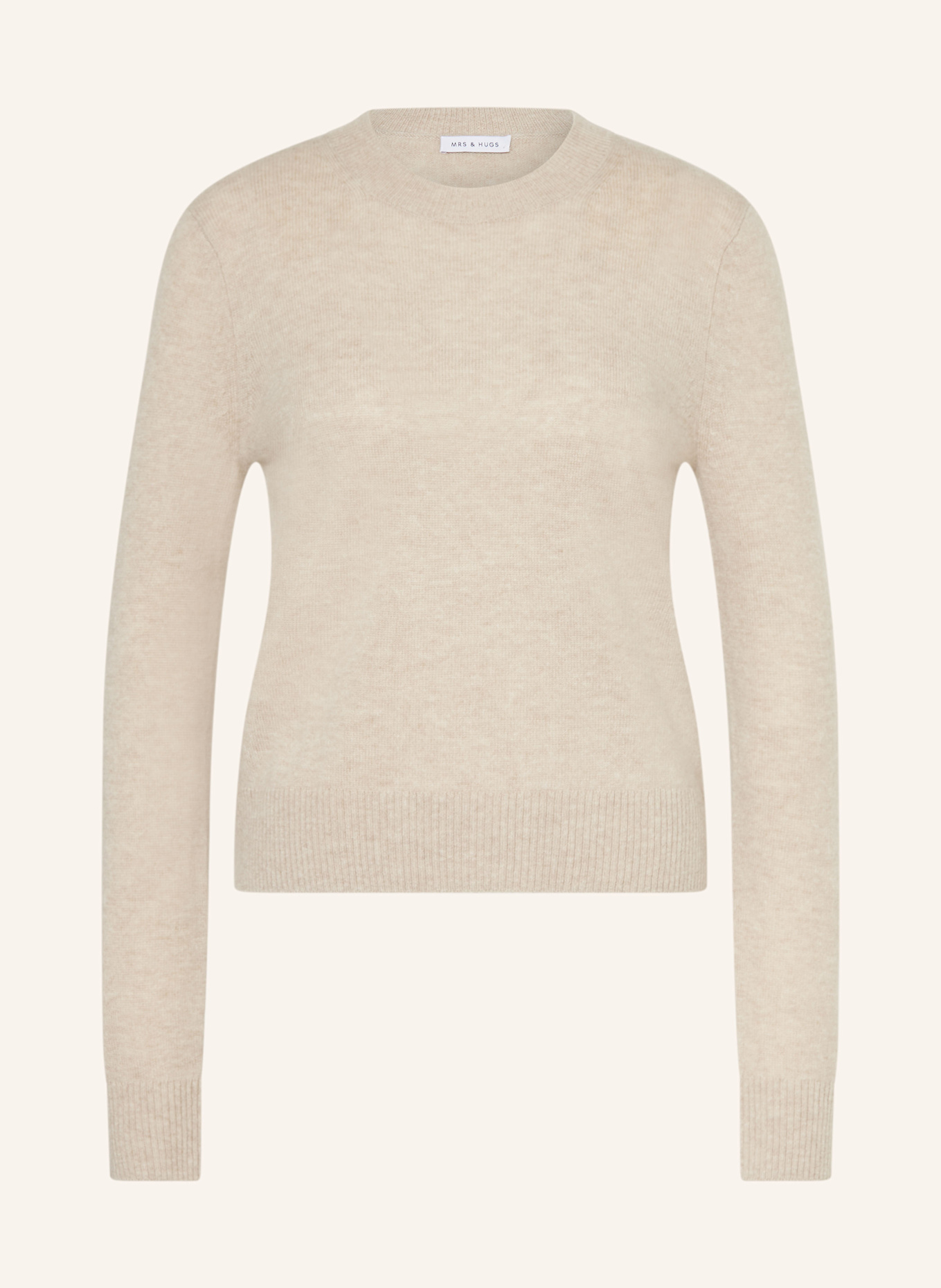 MRS & HUGS Sweater with cashmere, Color: BEIGE (Image 1)