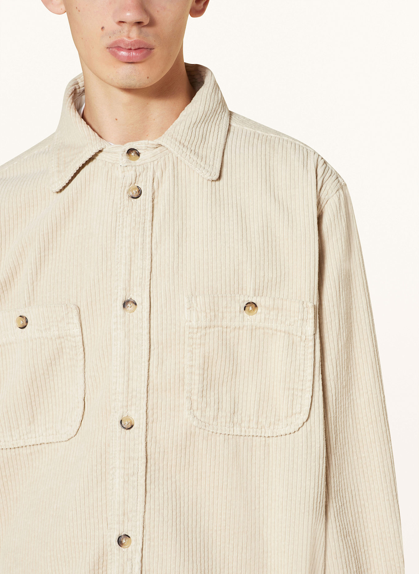 ISABEL MARANT Cordhemd NARIO Comfort Fit: ECRU