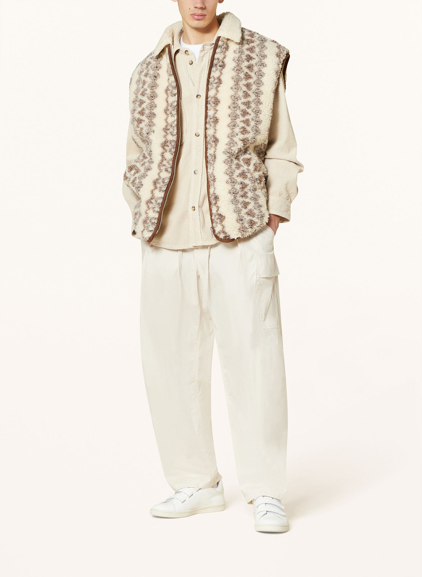 ISABEL MARANT Cordhemd NARIO Comfort Fit: ECRU