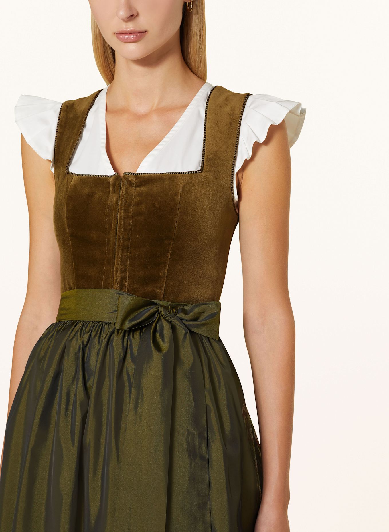 KINGA MATHE Dirndl LORIENT, Farbe: GRÜN/ DUNKELROT/ ROSÉ (Bild 4)