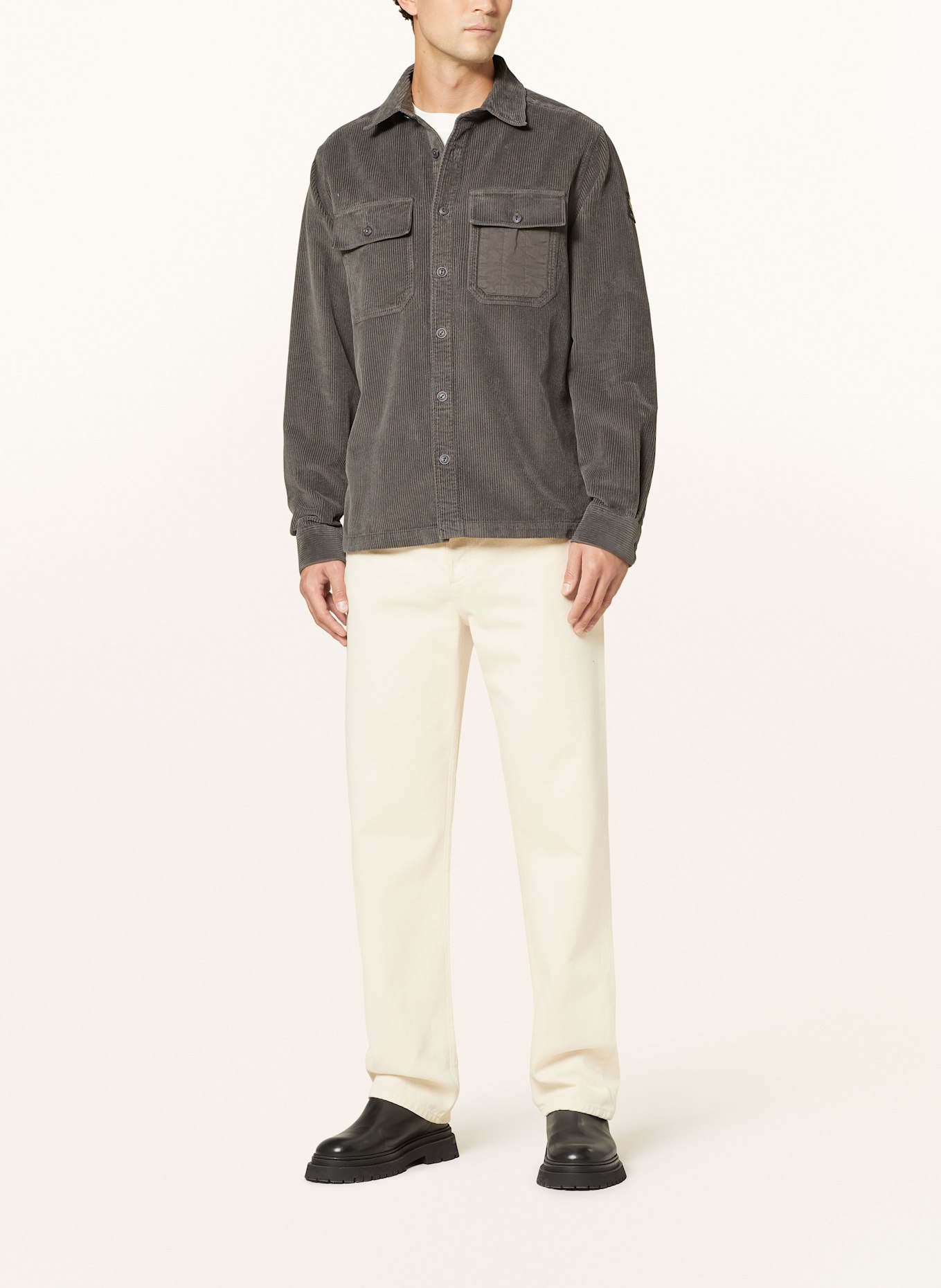 BELSTAFF Cord-Overjacket FALLGATE Comfort Fit: DUNKELGRAU