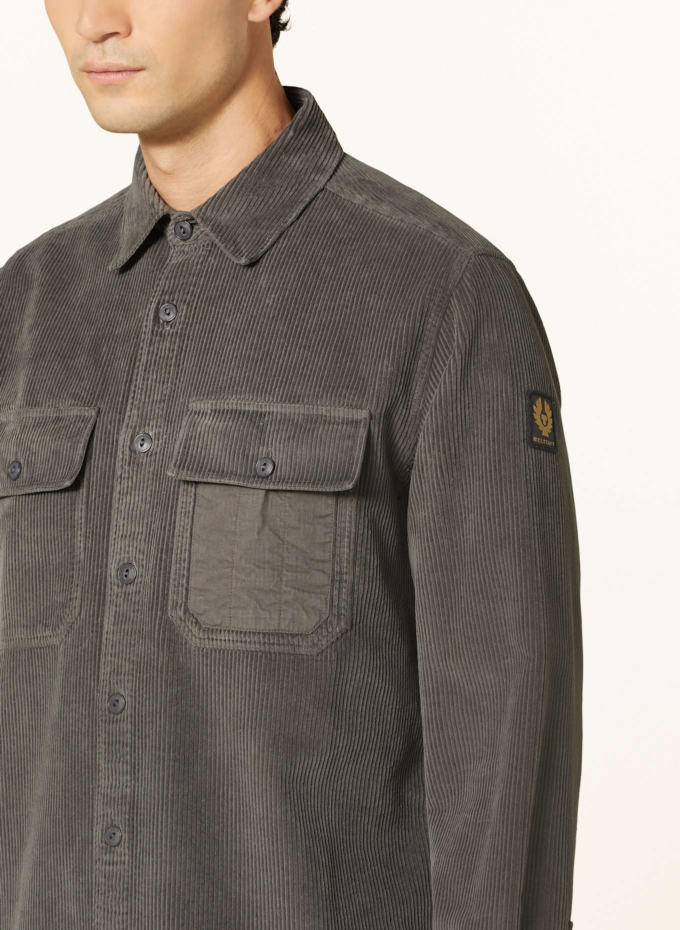 BELSTAFF Cord-Overjacket FALLGATE Comfort Fit: DUNKELGRAU
