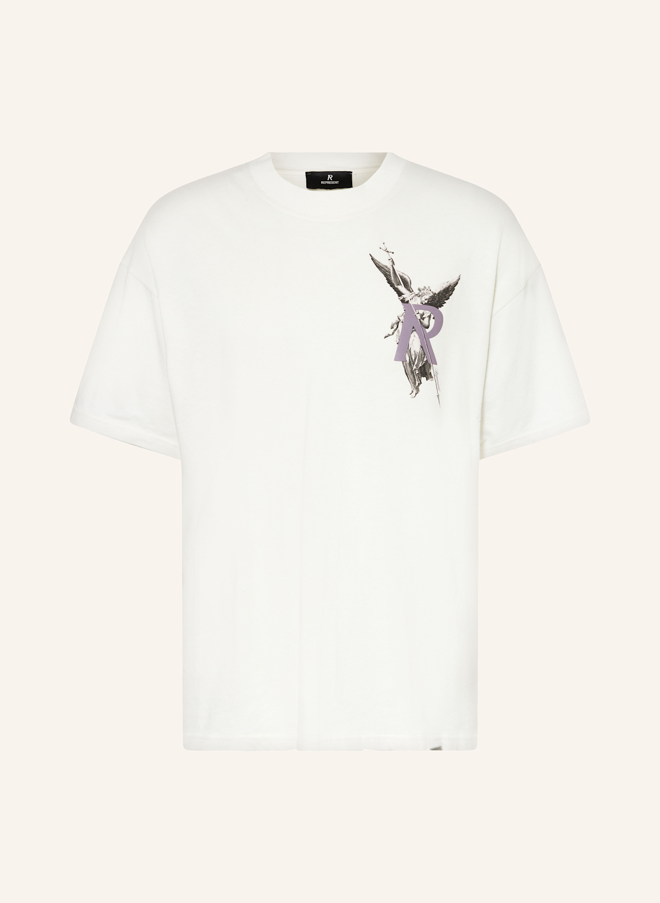 REPRESENT T-shirt, Color: ECRU/ GRAY/ PURPLE (Image 1)