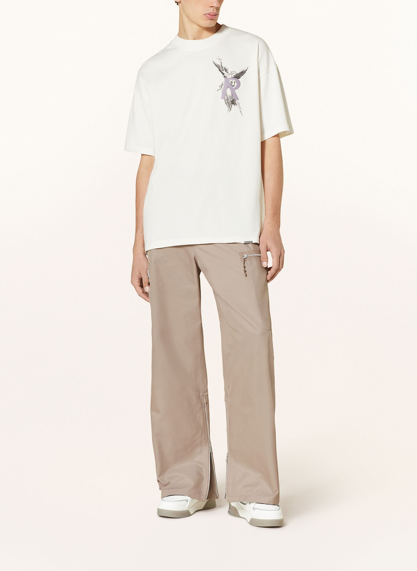 REPRESENT T-shirt, Color: ECRU/ GRAY/ PURPLE (Image 3)