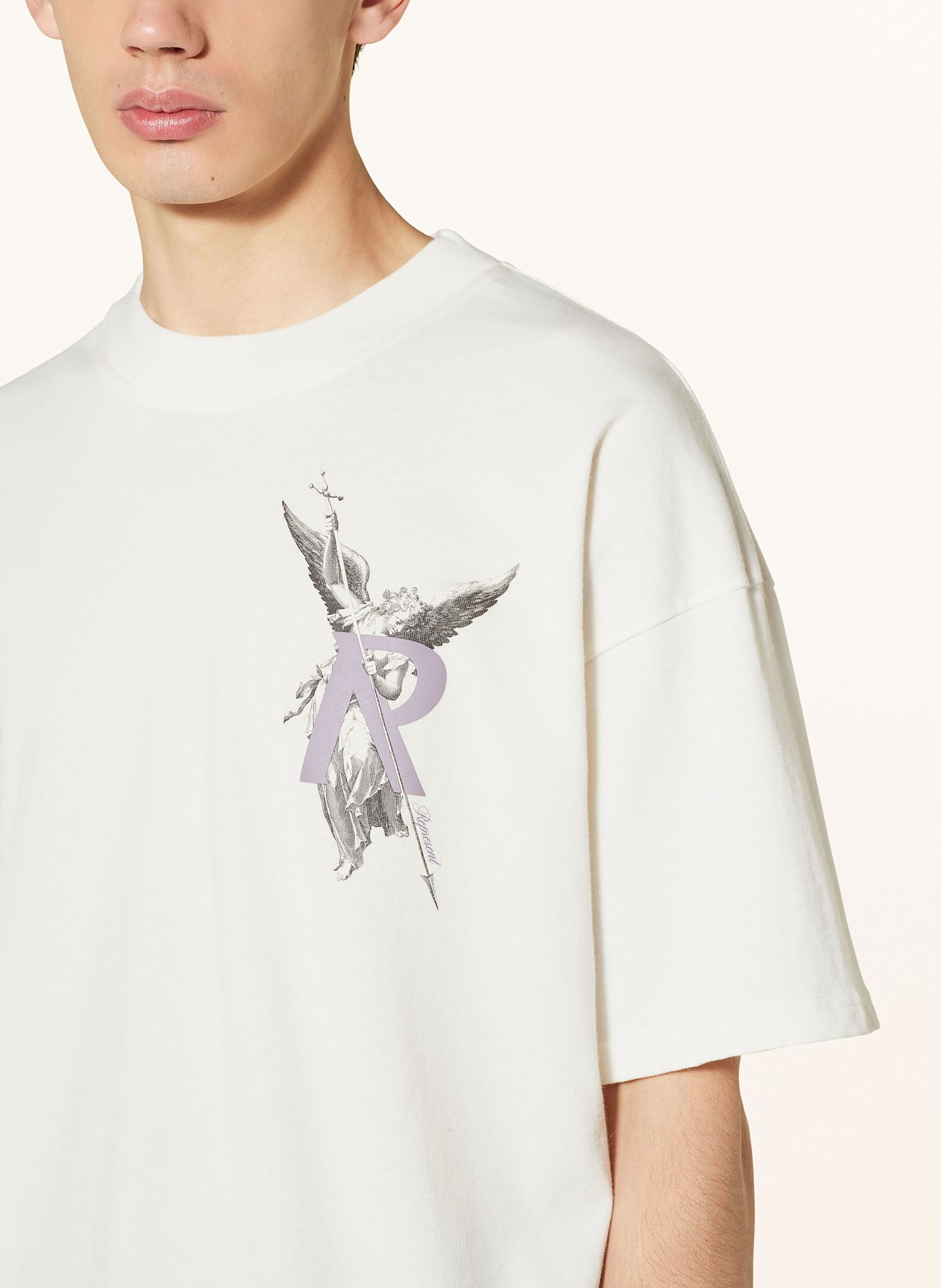 REPRESENT T-shirt, Color: ECRU/ GRAY/ PURPLE (Image 4)