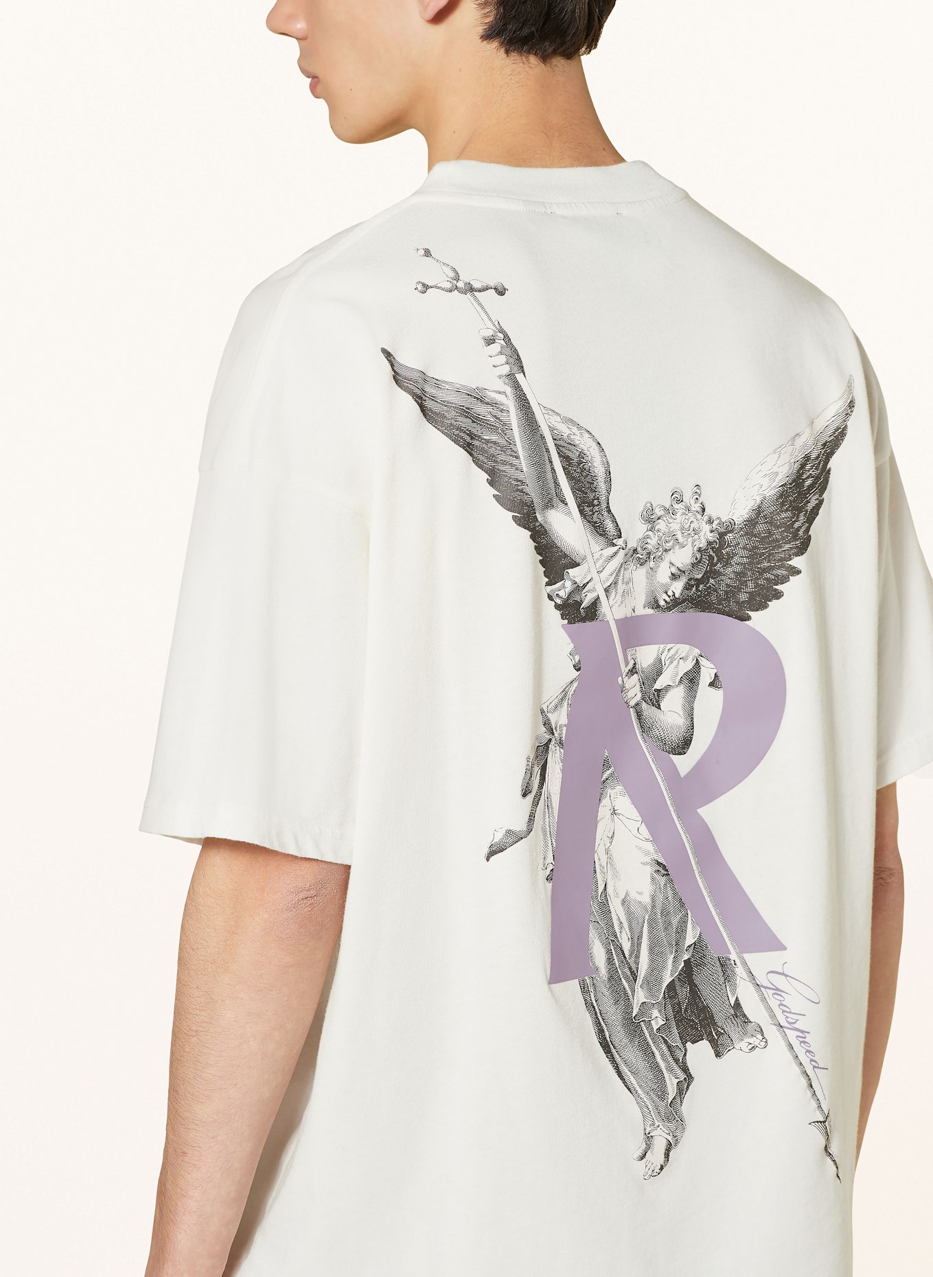 REPRESENT T-shirt, Color: ECRU/ GRAY/ PURPLE (Image 5)