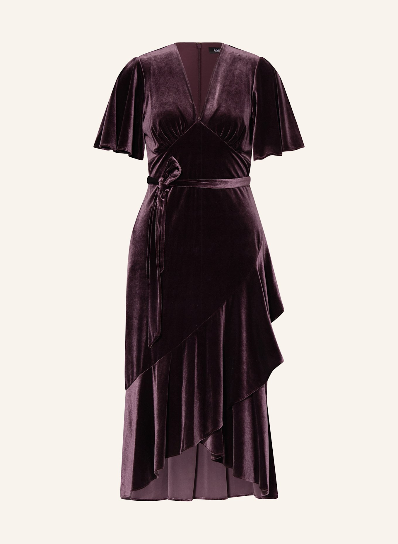 Ralph lauren velvet wrap dress hot sale