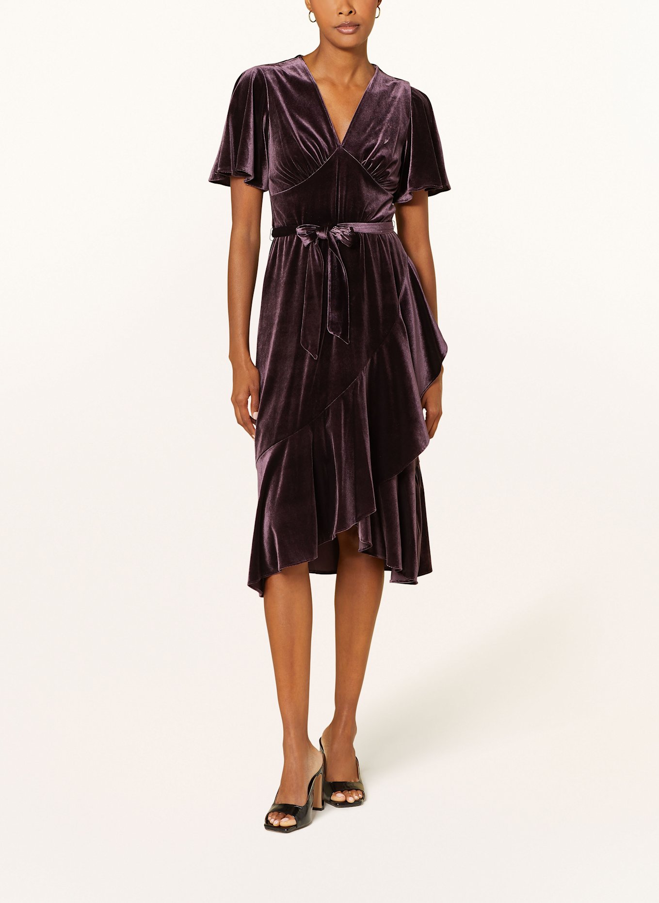 Ralph lauren velvet wrap dress discount