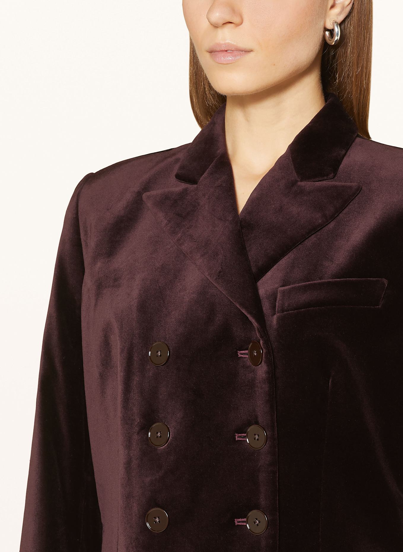 LAUREN RALPH LAUREN Velvet blazer in dark red