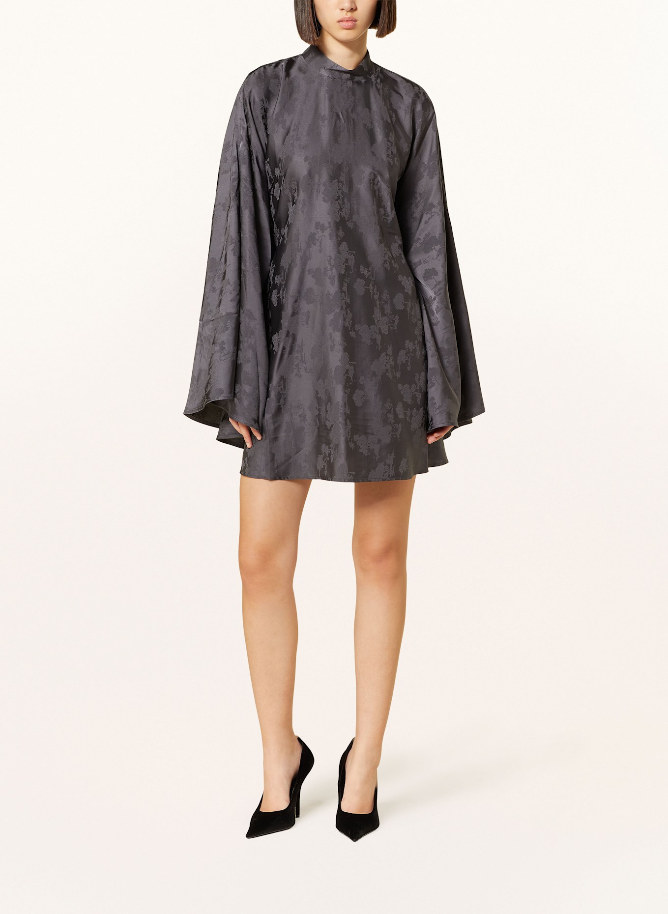 ROTATE Jacquard-Kleid: DUNKELGRAU