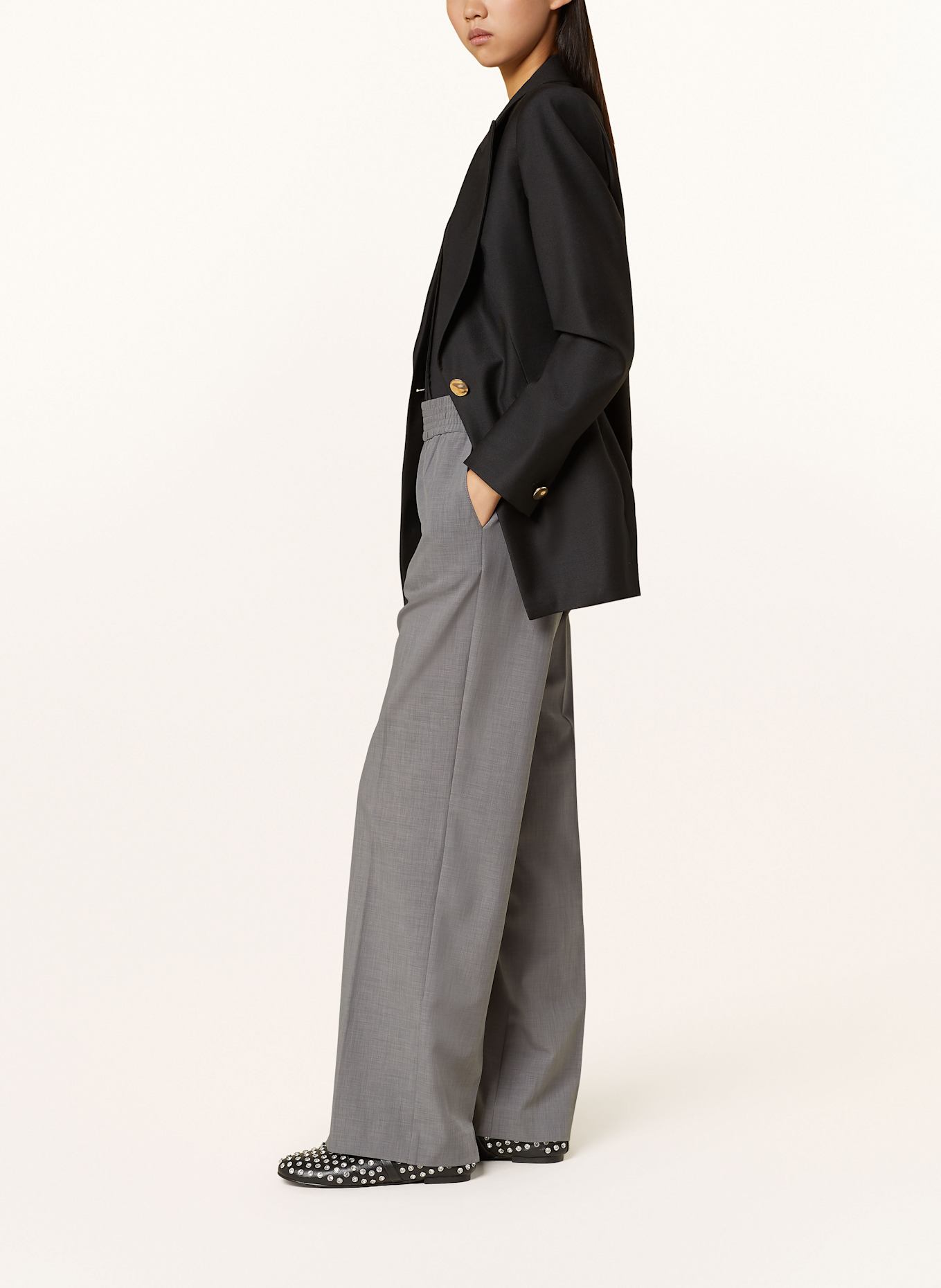 Herskind Wide leg trousers PINKY, Color: GRAY (Image 4)