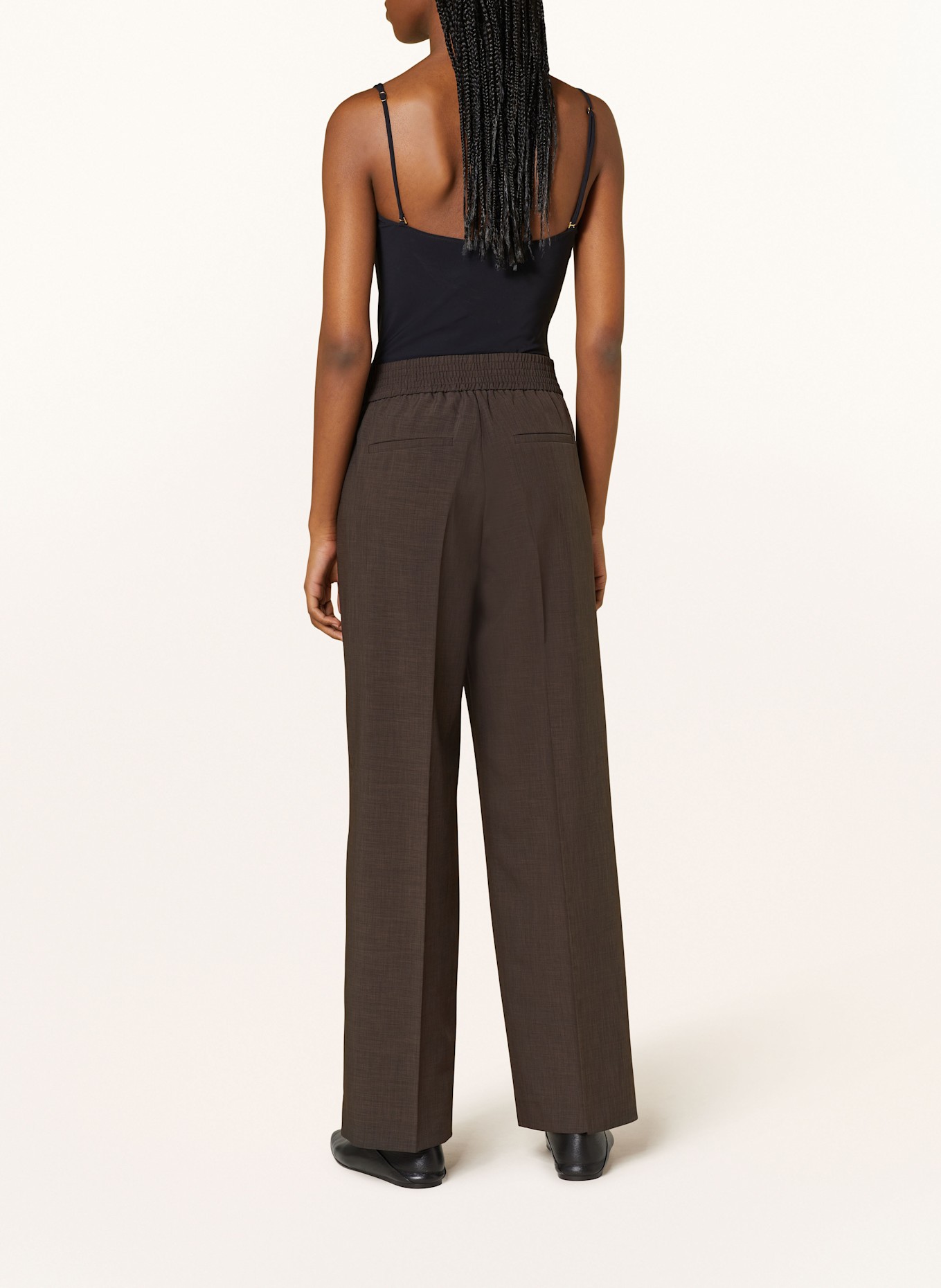 Herskind Wide leg trousers PINKY, Color: DARK BROWN (Image 3)