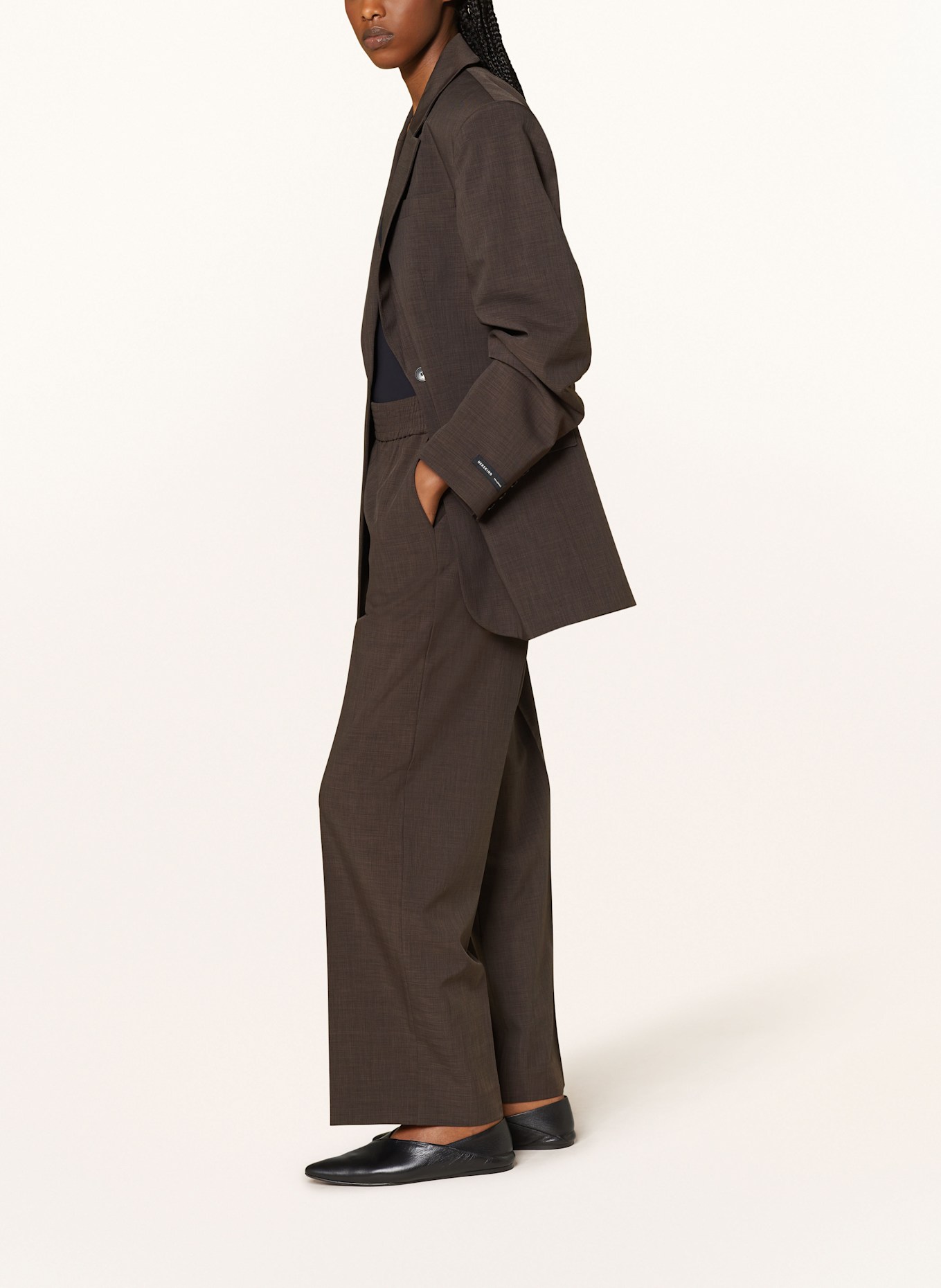 Herskind Wide leg trousers PINKY, Color: DARK BROWN (Image 4)