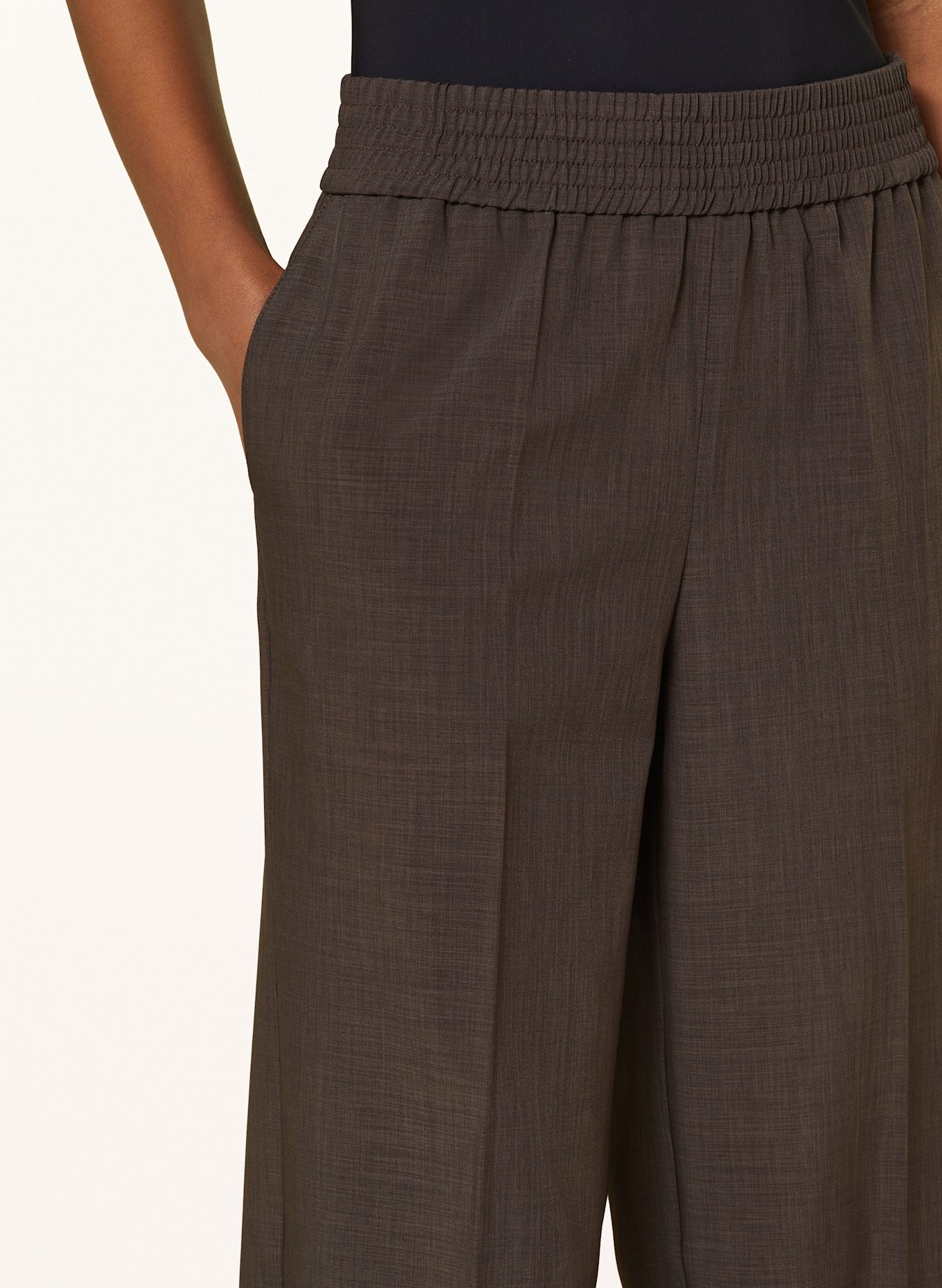 Herskind Wide leg trousers PINKY, Color: DARK BROWN (Image 5)