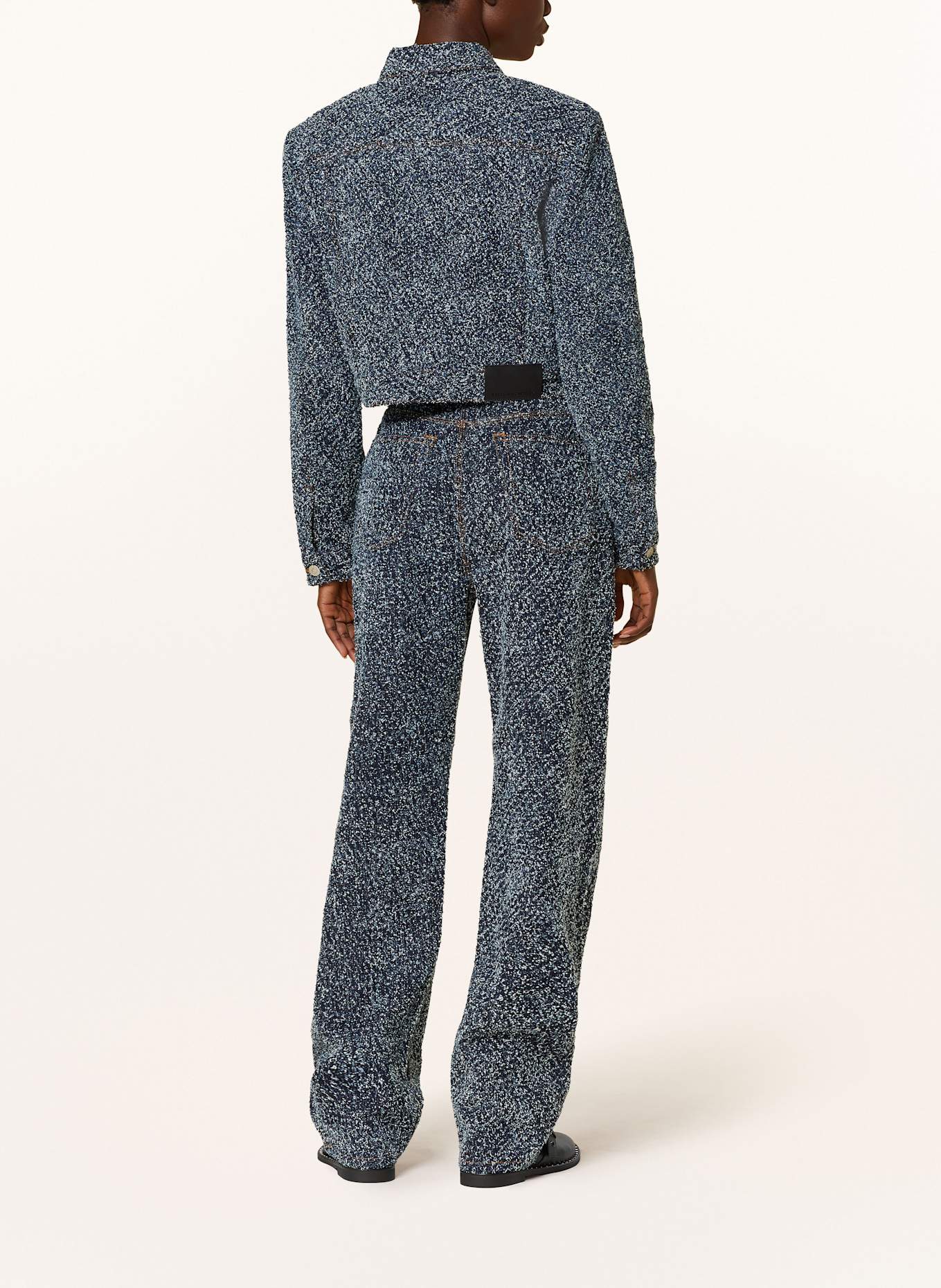 STELLA McCARTNEY Bouclé-Hose: 4224 BLUE BOUCLE DENIM