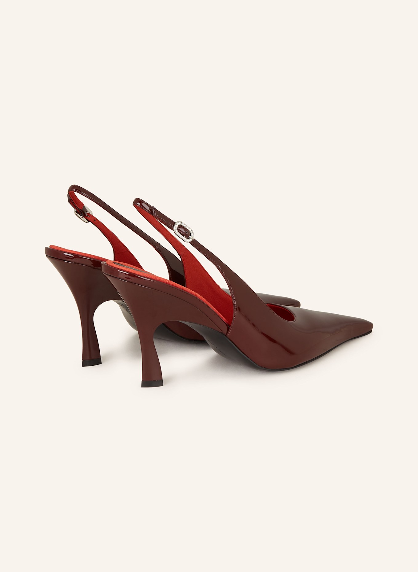 STELLA McCARTNEY Slingpumps ELSA mit Schmucksteinen: DUNKELROT