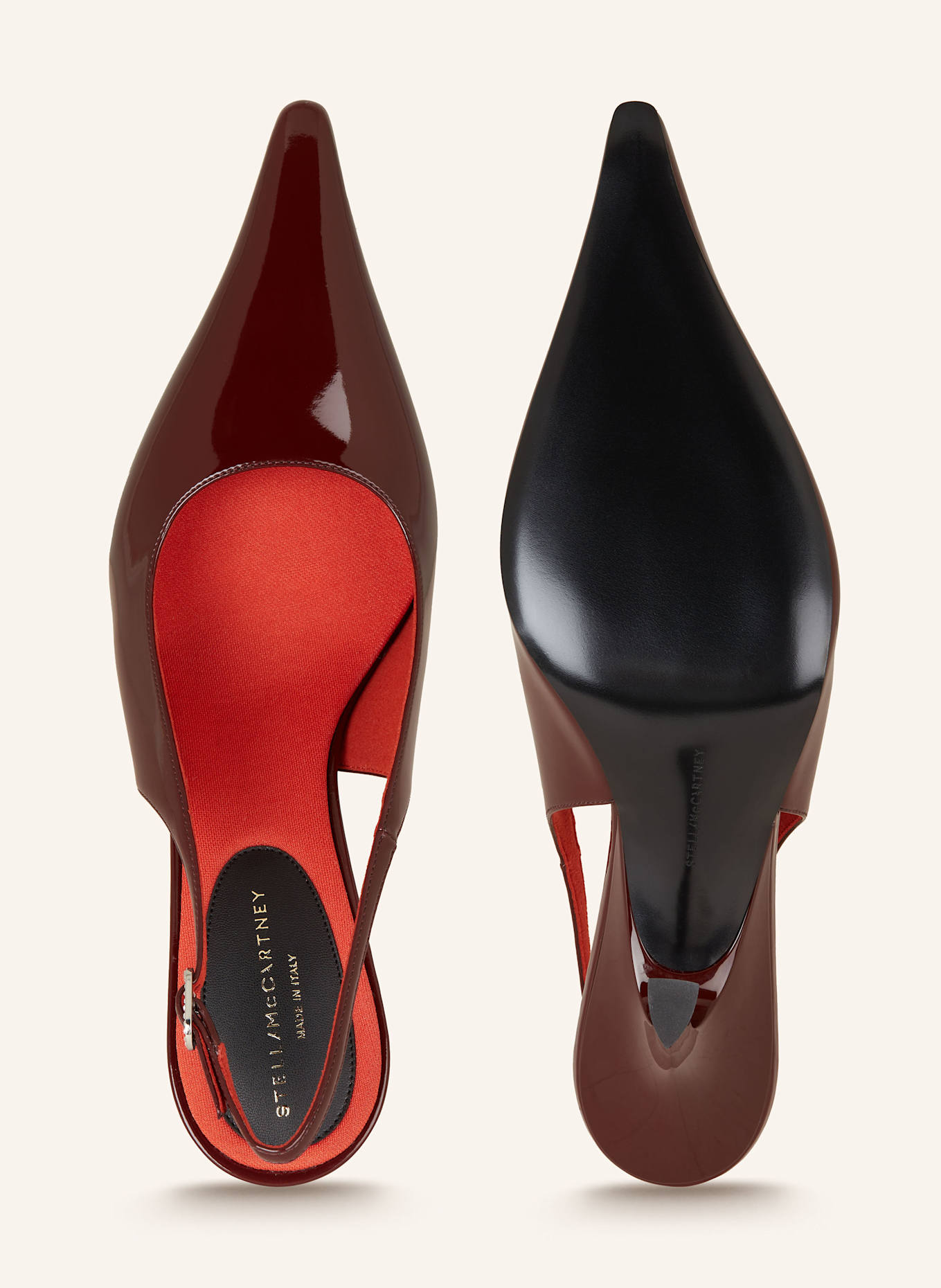 STELLA McCARTNEY Slingpumps ELSA mit Schmucksteinen: DUNKELROT