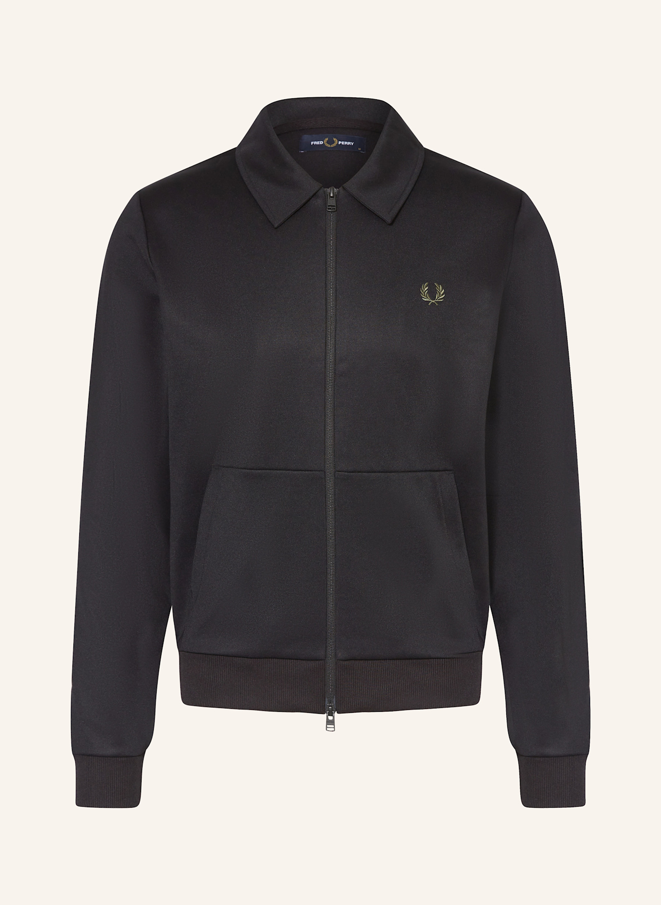 FRED PERRY Jacket with tuxedo stripes in black 