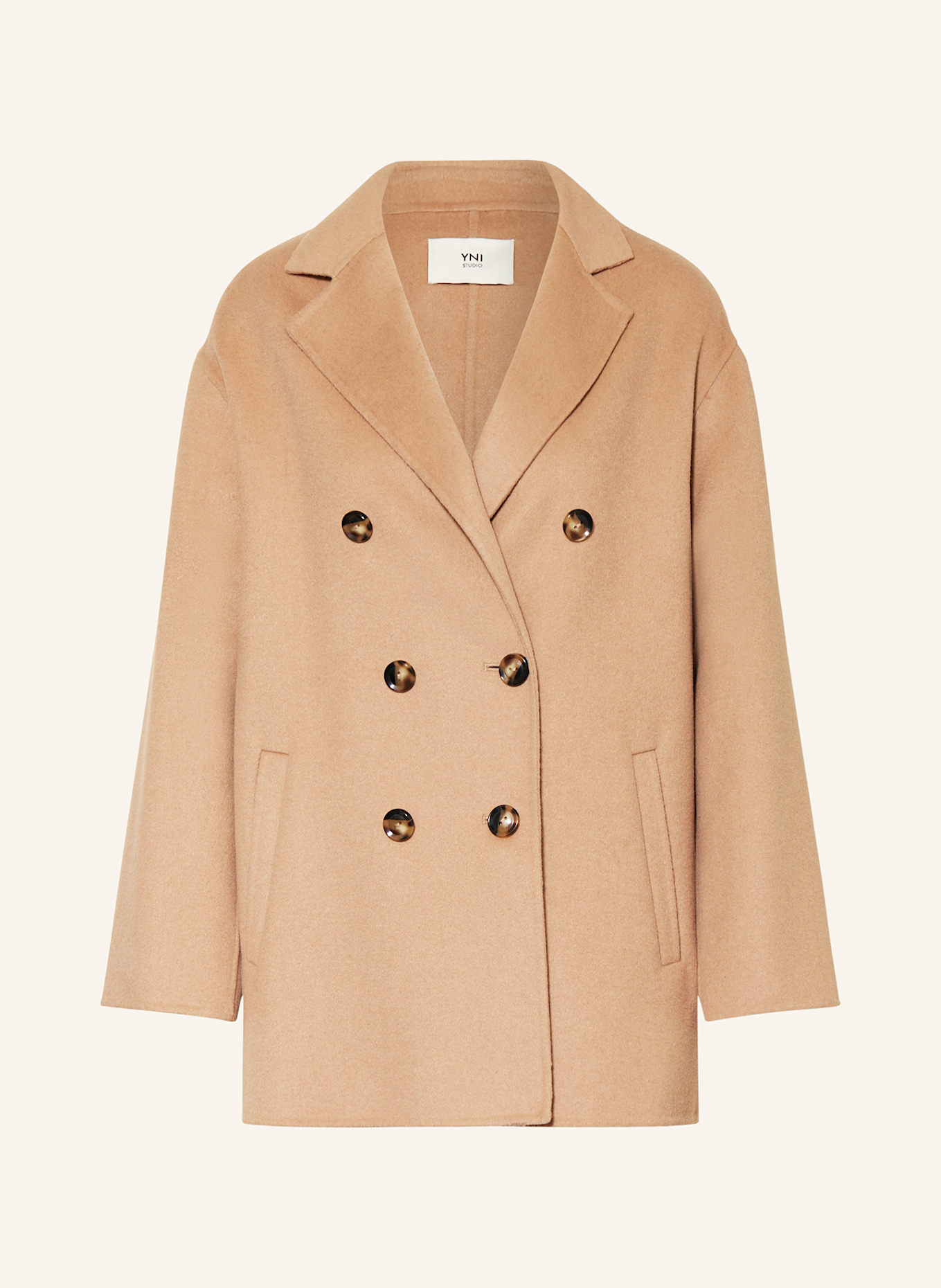 YNI STUDIO Coat: CAMEL