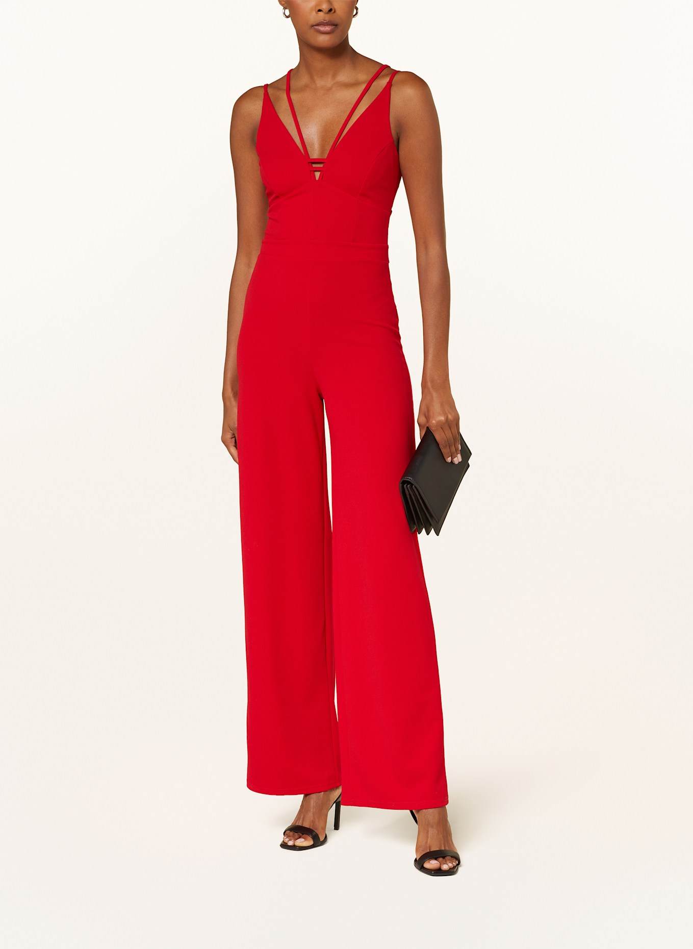 LIPSY PLUNGE jumpsuit in red