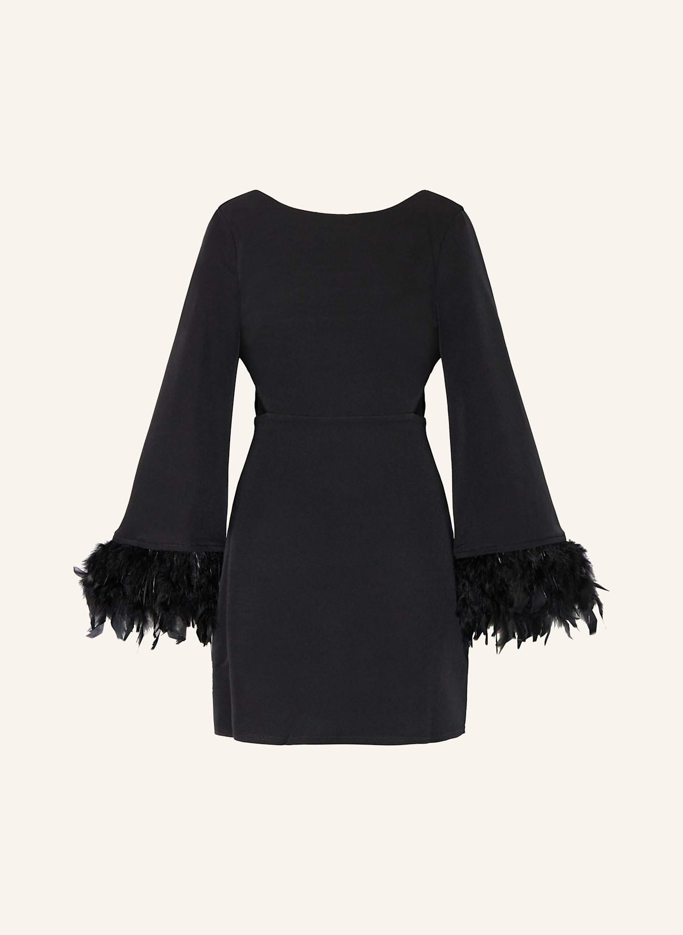 Lipsy black feather dress clearance