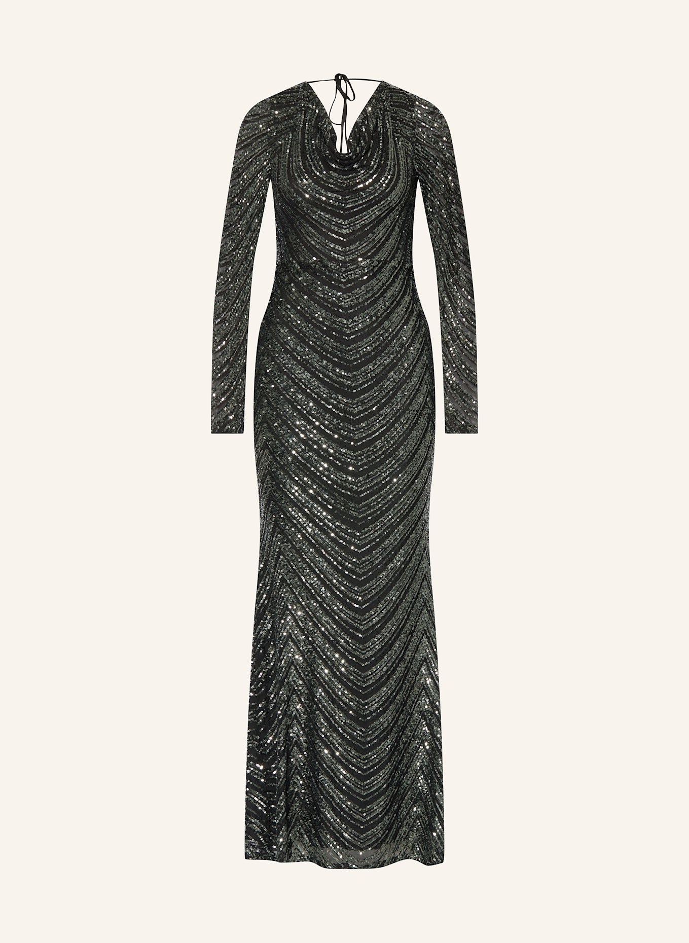 LIPSY Večerní šaty s flitry: ČERNÁ