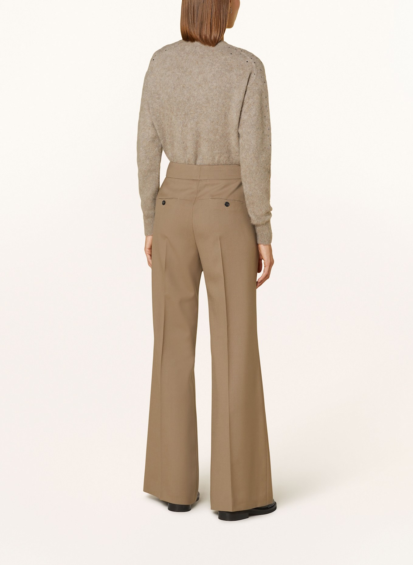 windsor. Wide leg trousers, Color: BROWN (Image 3)