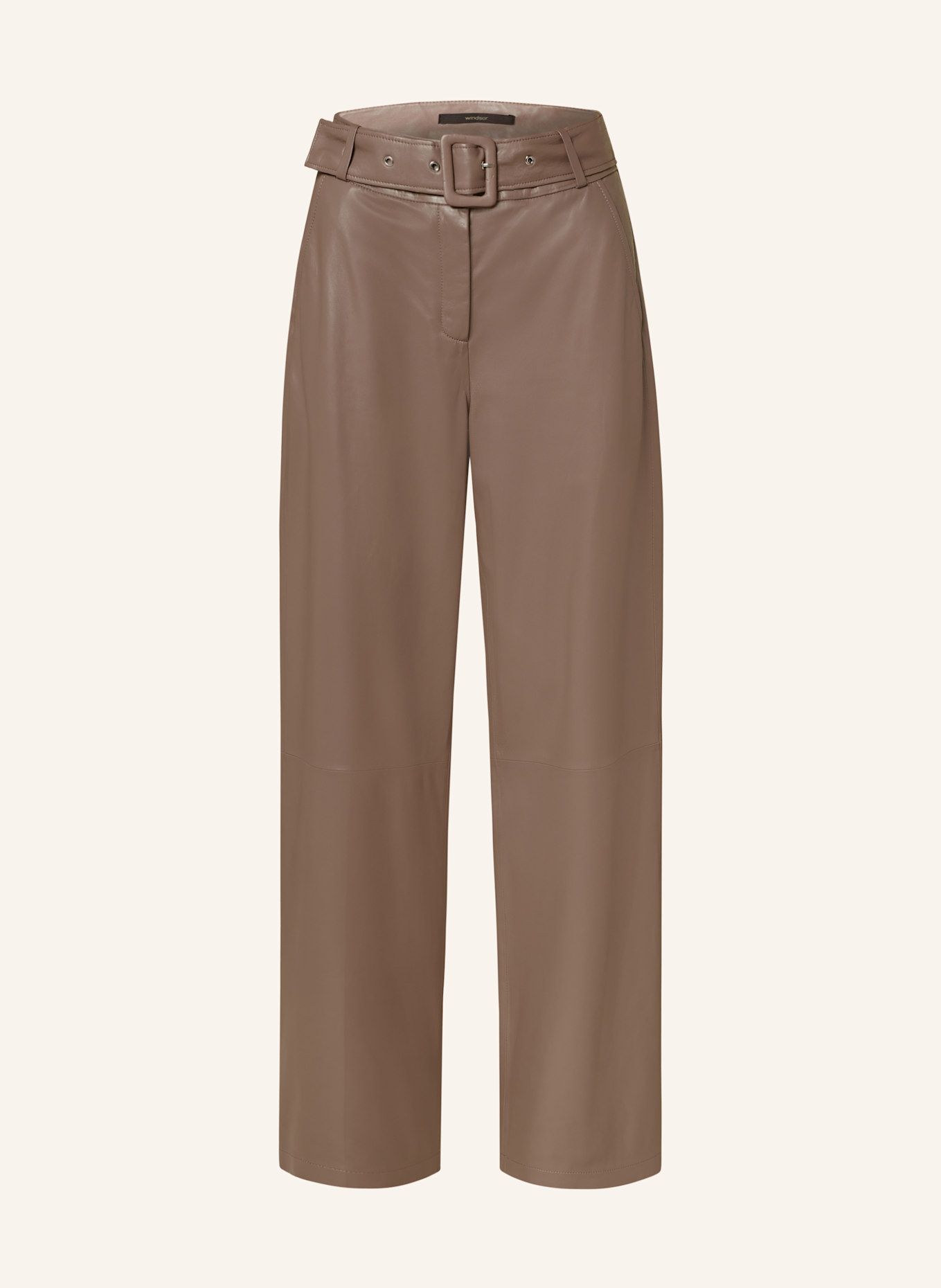 windsor. Wide leg trousers made of leather
