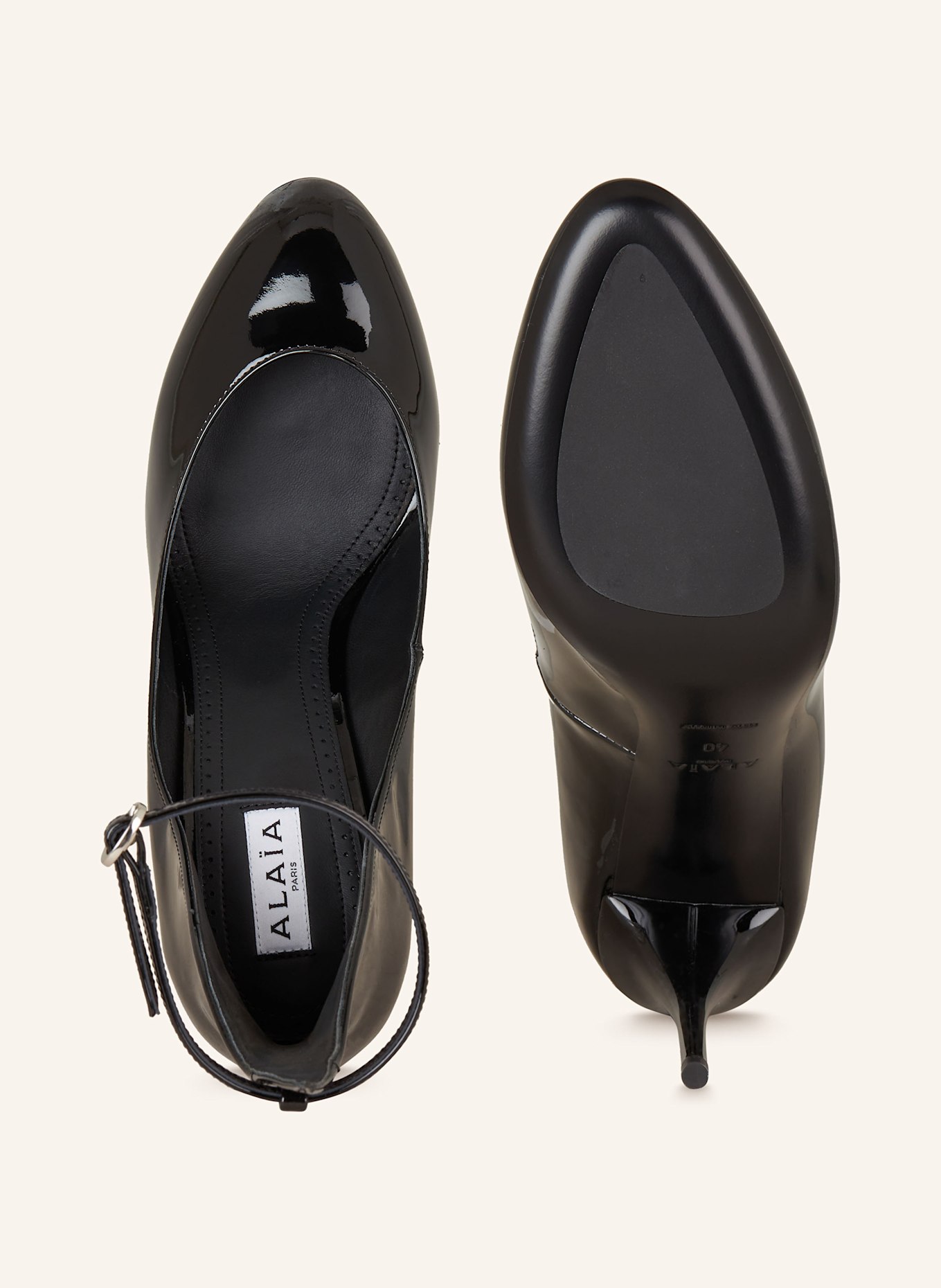 ALAÏA Lack-Pumps: SCHWARZ