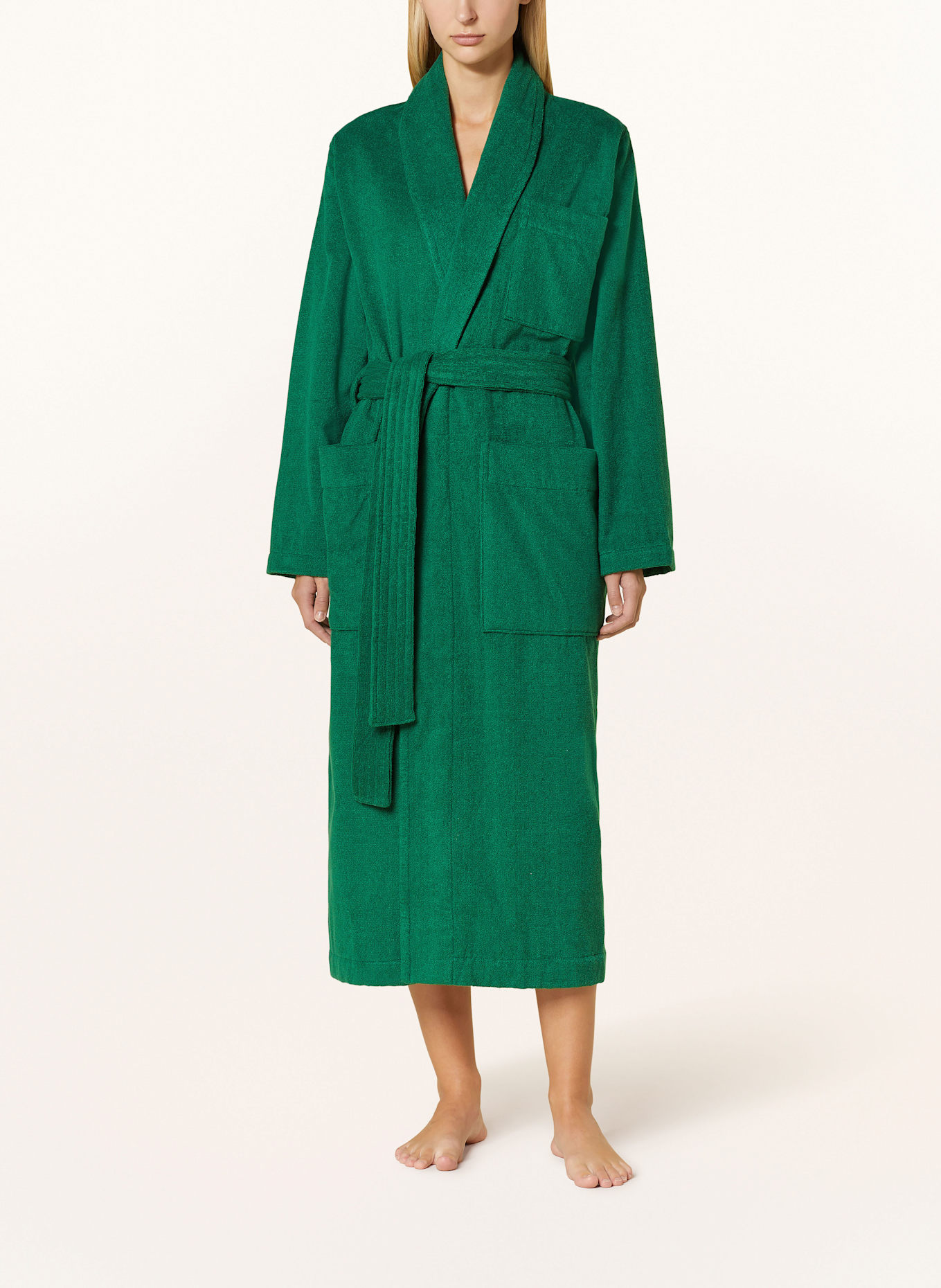 TEKLA Unisex-Bademantel: DUNKELGRÜN