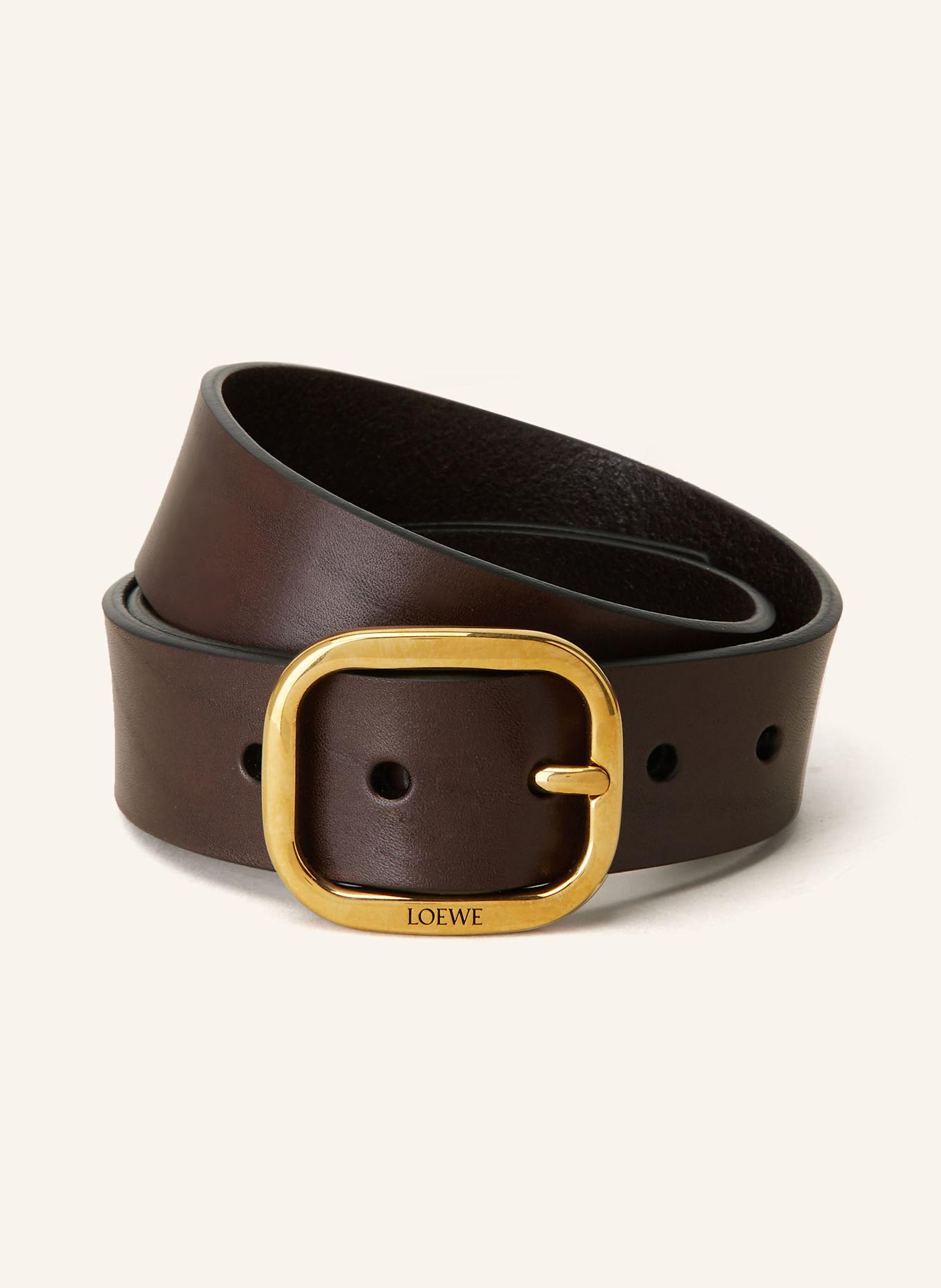 LOEWE Ledergürtel: DUNKELBRAUN