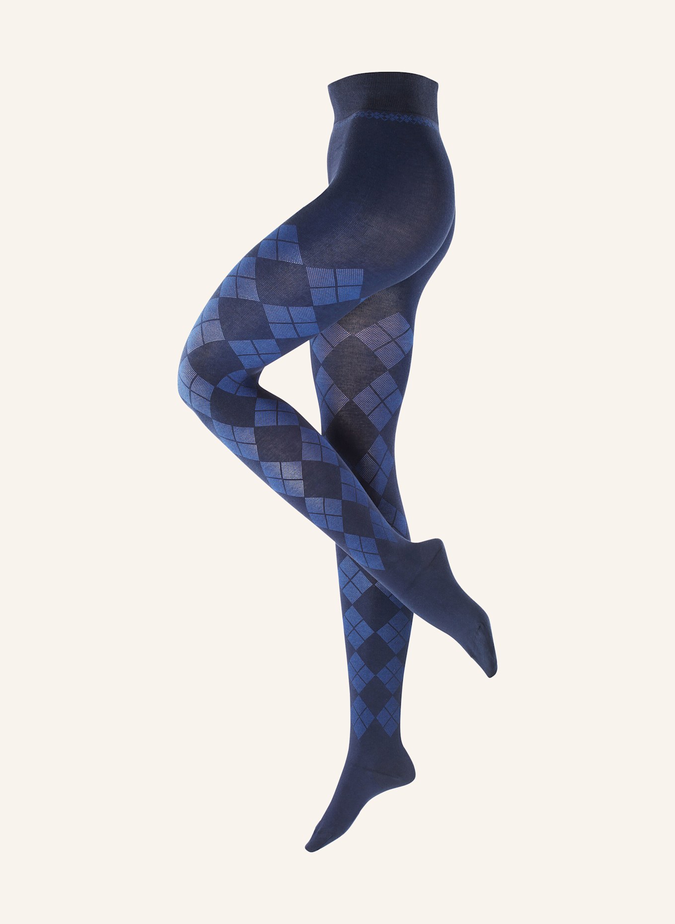 Burlington Strumpfhose FINE ARGYLE: 6120 MARINE