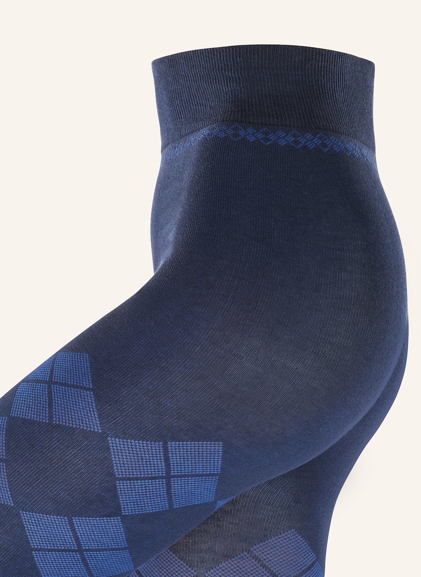 Burlington Strumpfhose FINE ARGYLE: 6120 MARINE