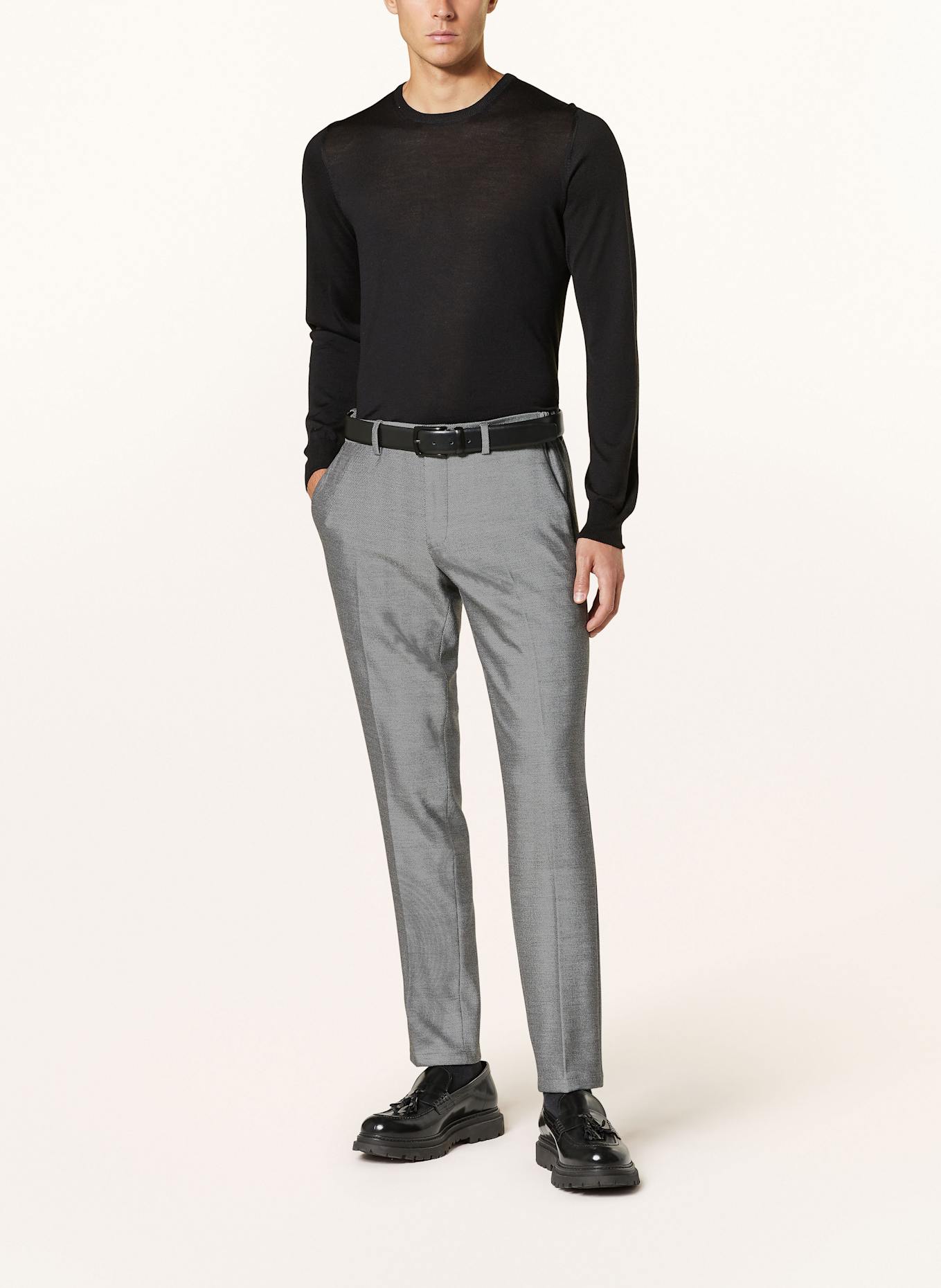 PAUL Spodnie garniturowe extra slim fit z dżerseju, Kolor: 940 Charcoal (Obrazek 3)