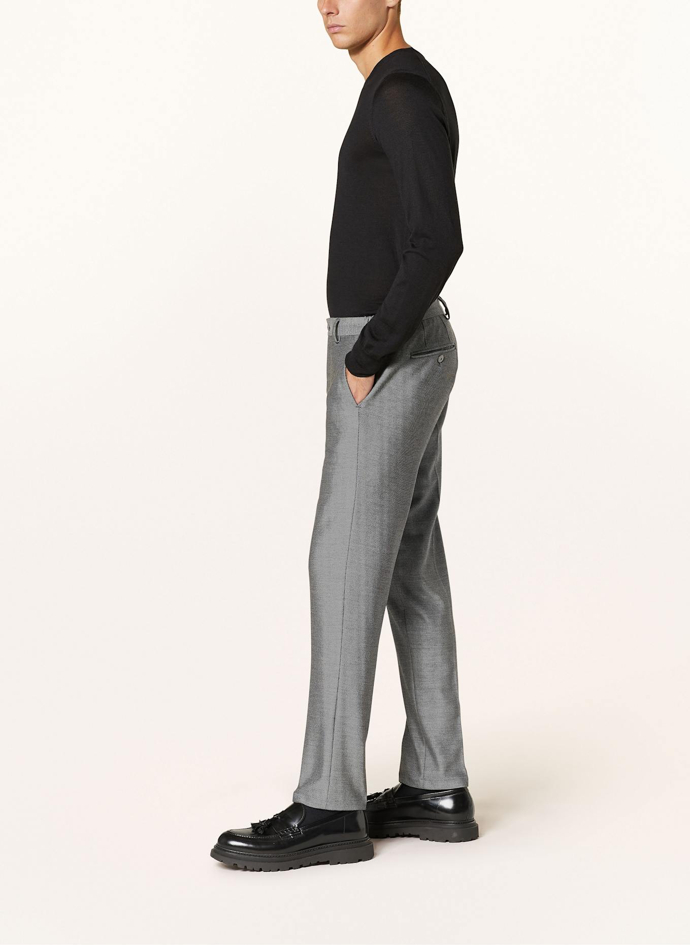PAUL Spodnie garniturowe extra slim fit z dżerseju, Kolor: 940 Charcoal (Obrazek 5)