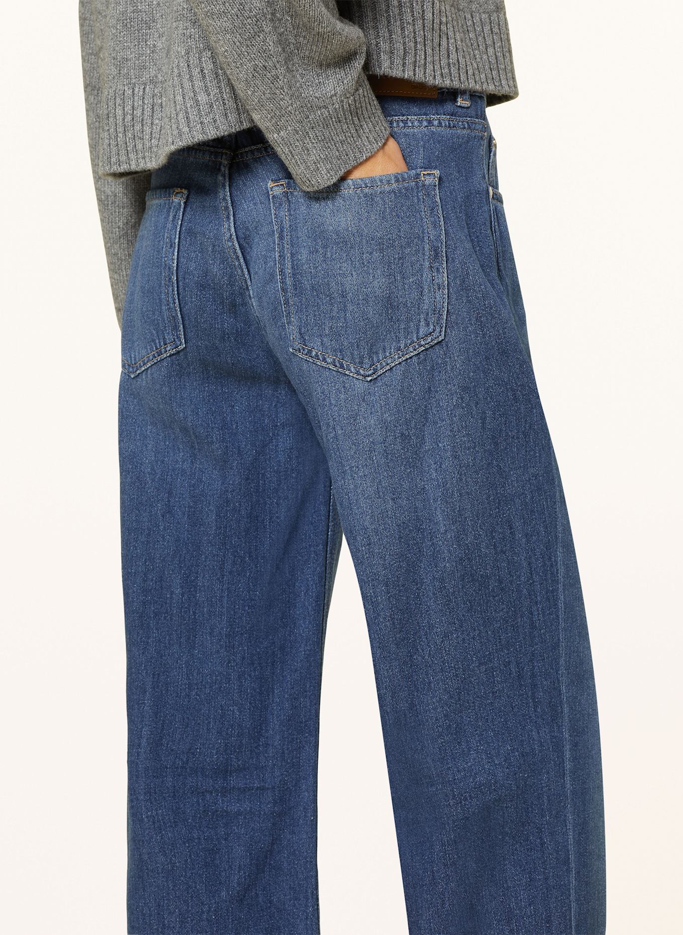 OPUS Straight džíny MAUDEA: 70162 workwear blue