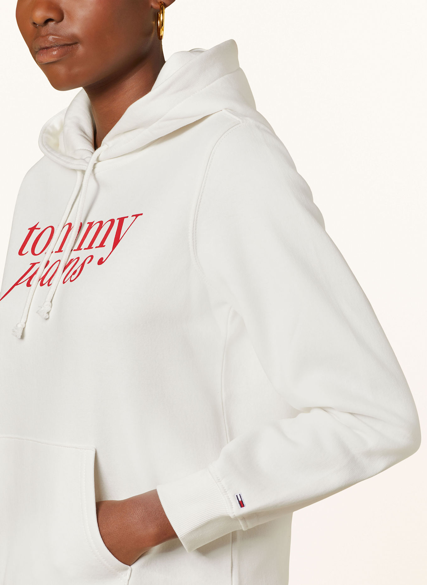 TOMMY JEANS Hoodie: ECRU