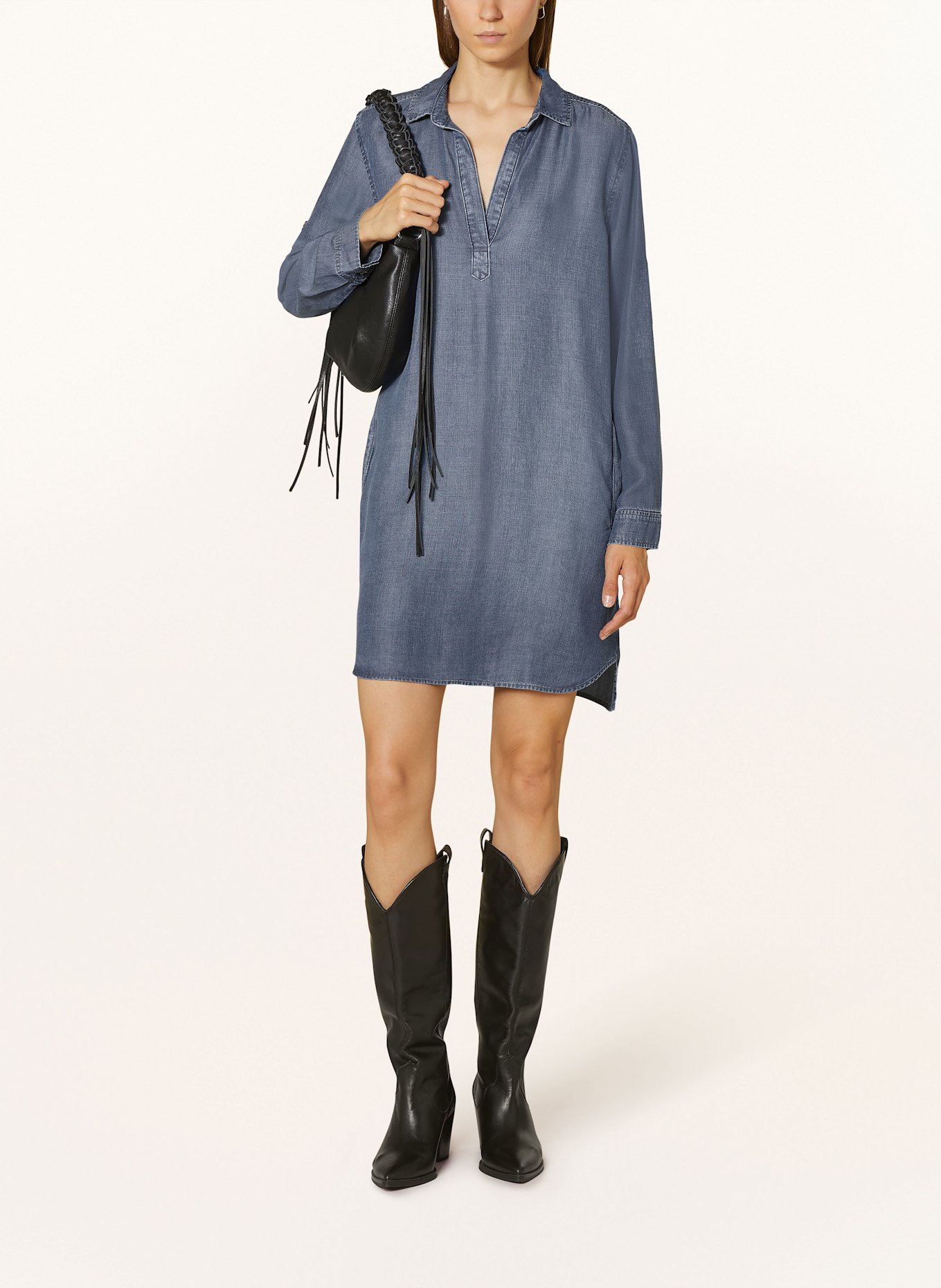 bella dahl Hemdblusenkleid in Jeansoptik: BLAU