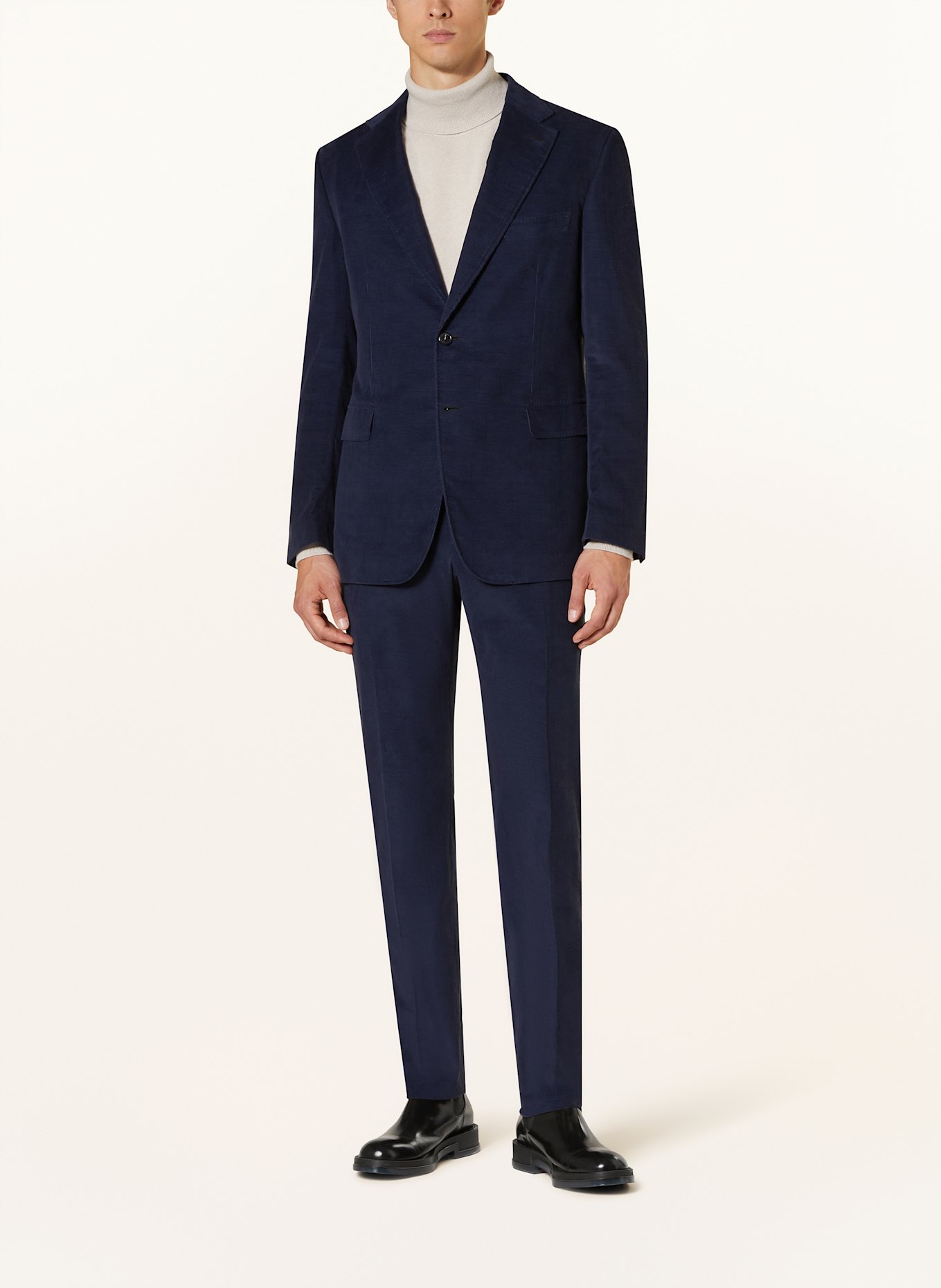 Brioni Navy-Blue Typewriter Suit Size 52 Men's Luxury