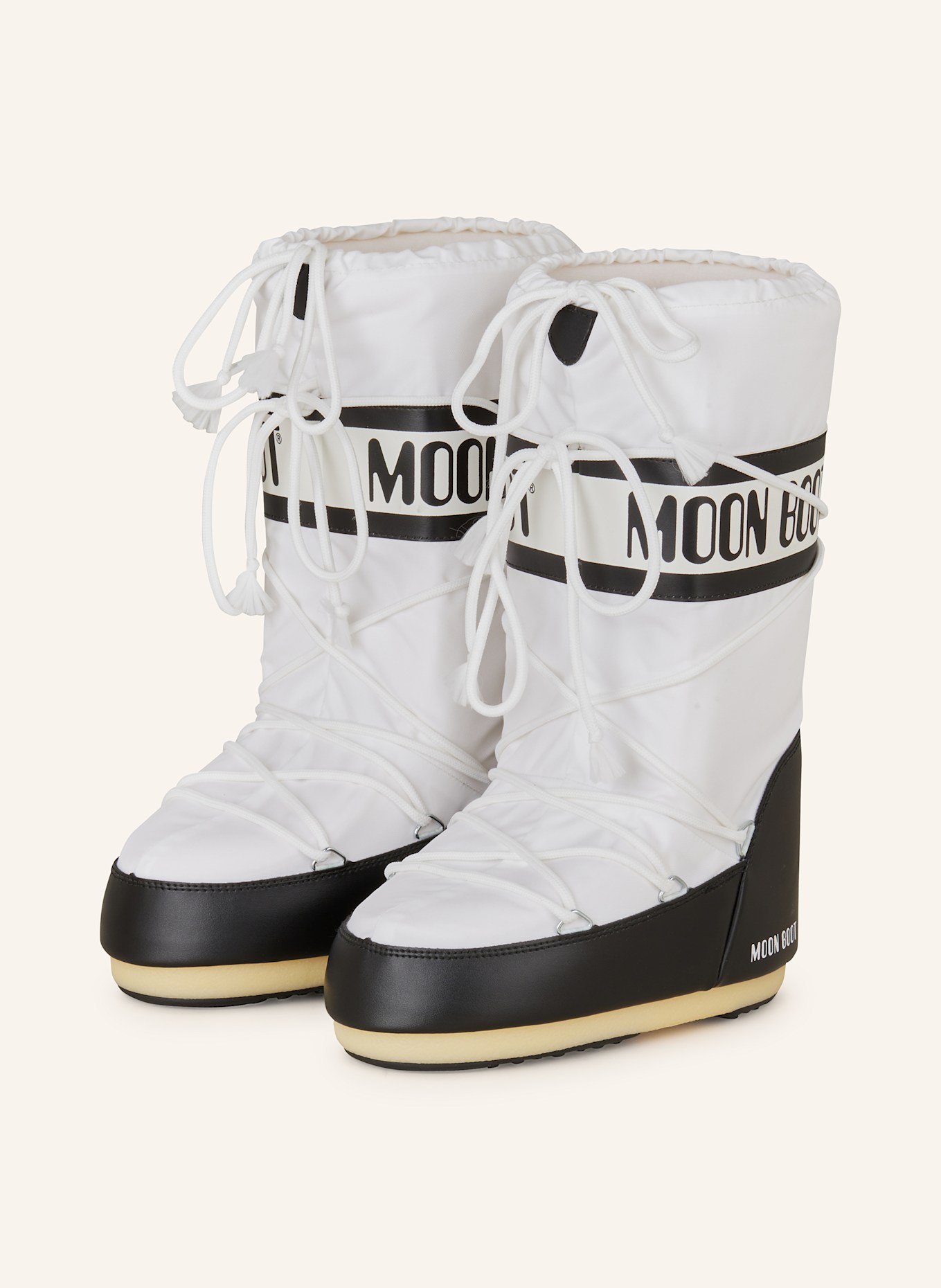 MOON BOOT Moon boots ICON NYLON: BLACK / WHITE
